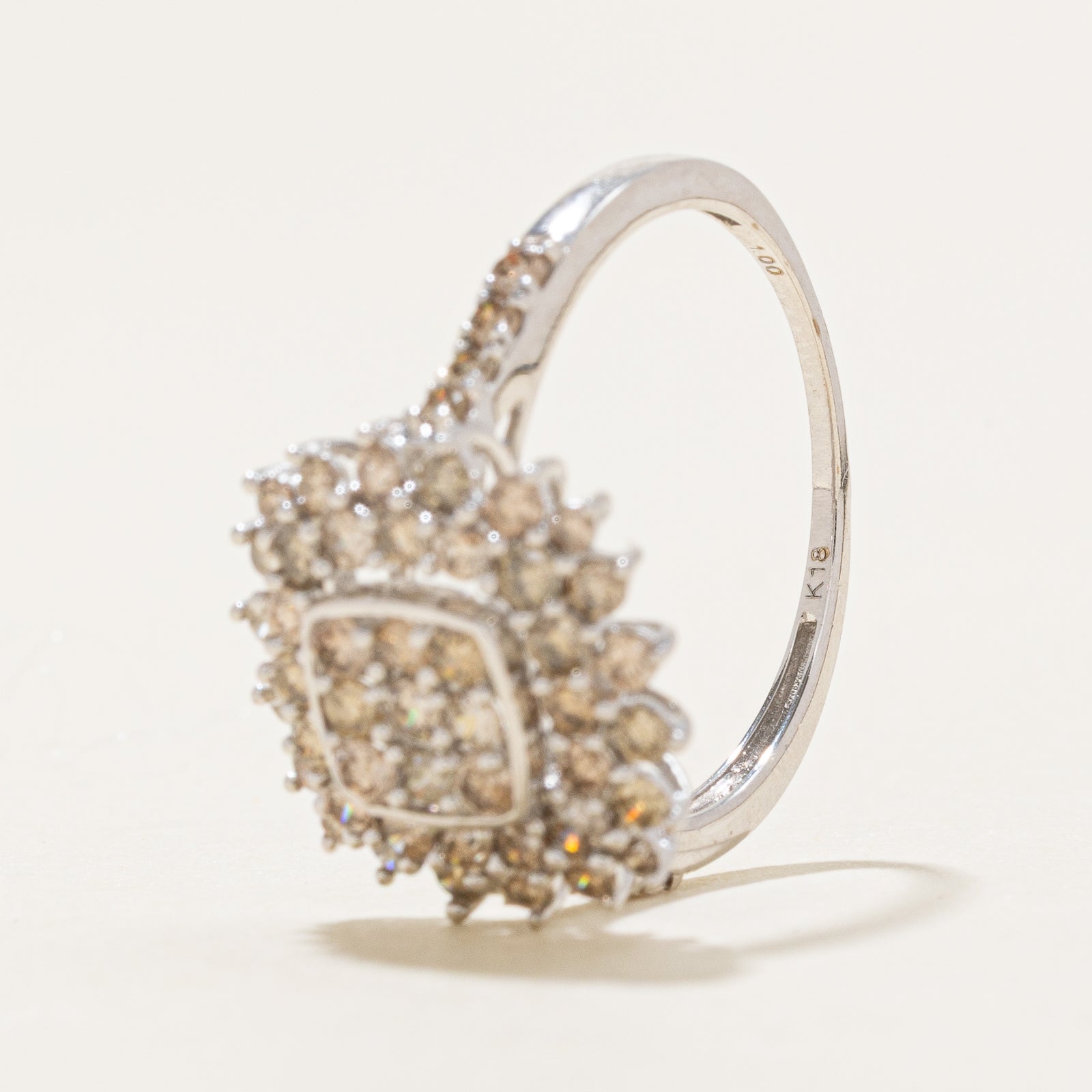 Diamond Cluster Petal Ring | 1.00ctw | SZ 6