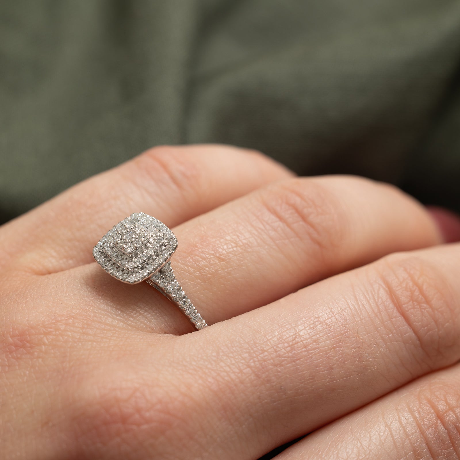 Illusion Set Diamond Double Halo Ring | 0.48ctw | SZ 10