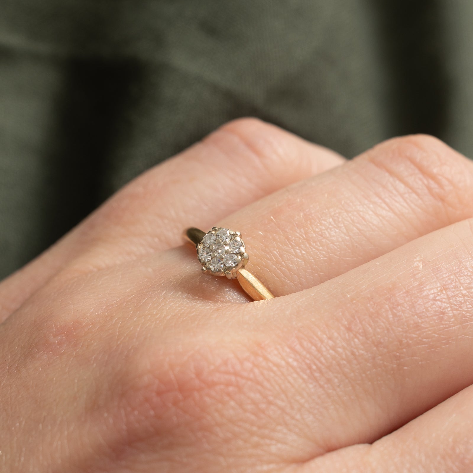 High Set Diamond Cluster Ring | 0.12ctw | SZ 6