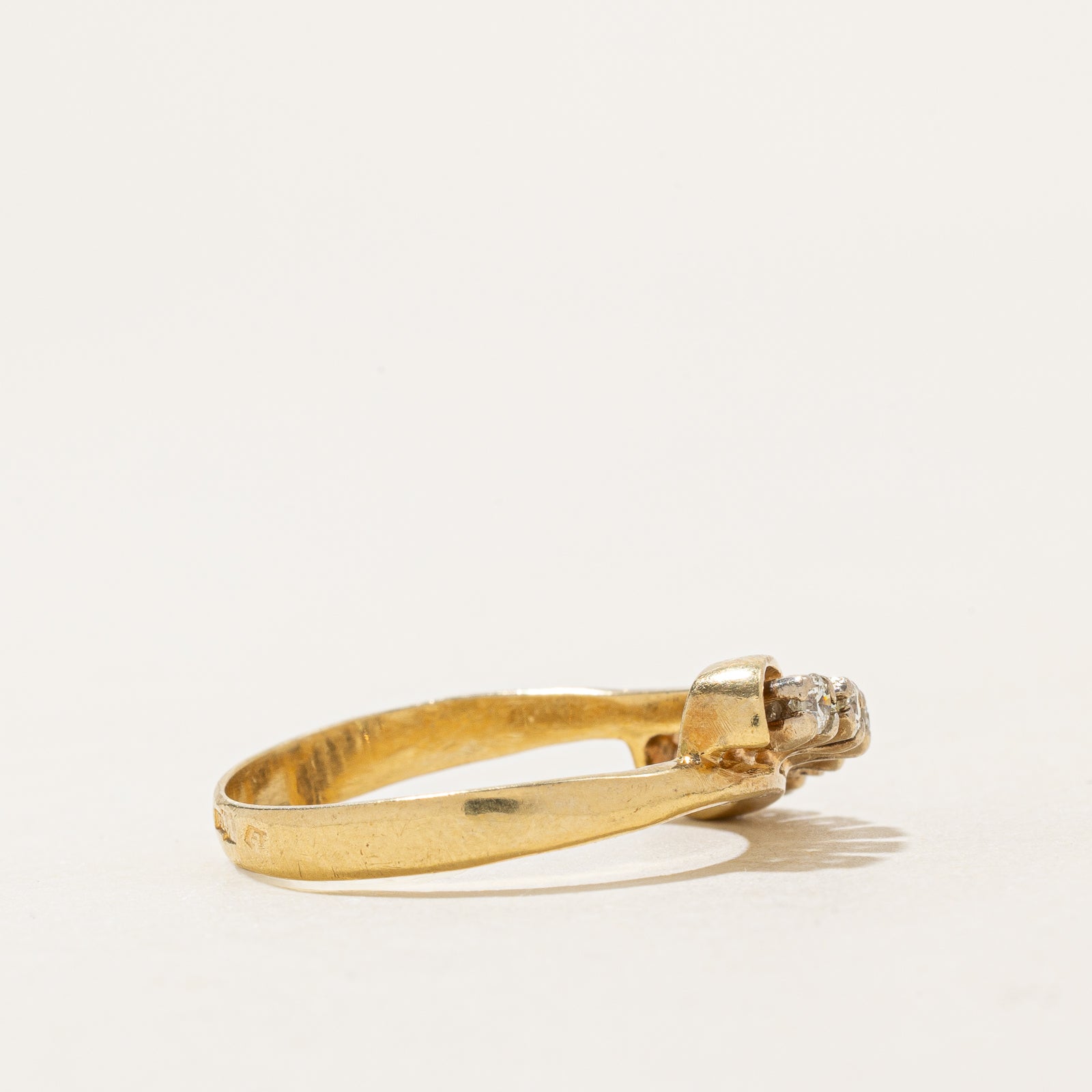 Five Stone Diamond Bypass Ring | 0.20ctw | SZ 7.75