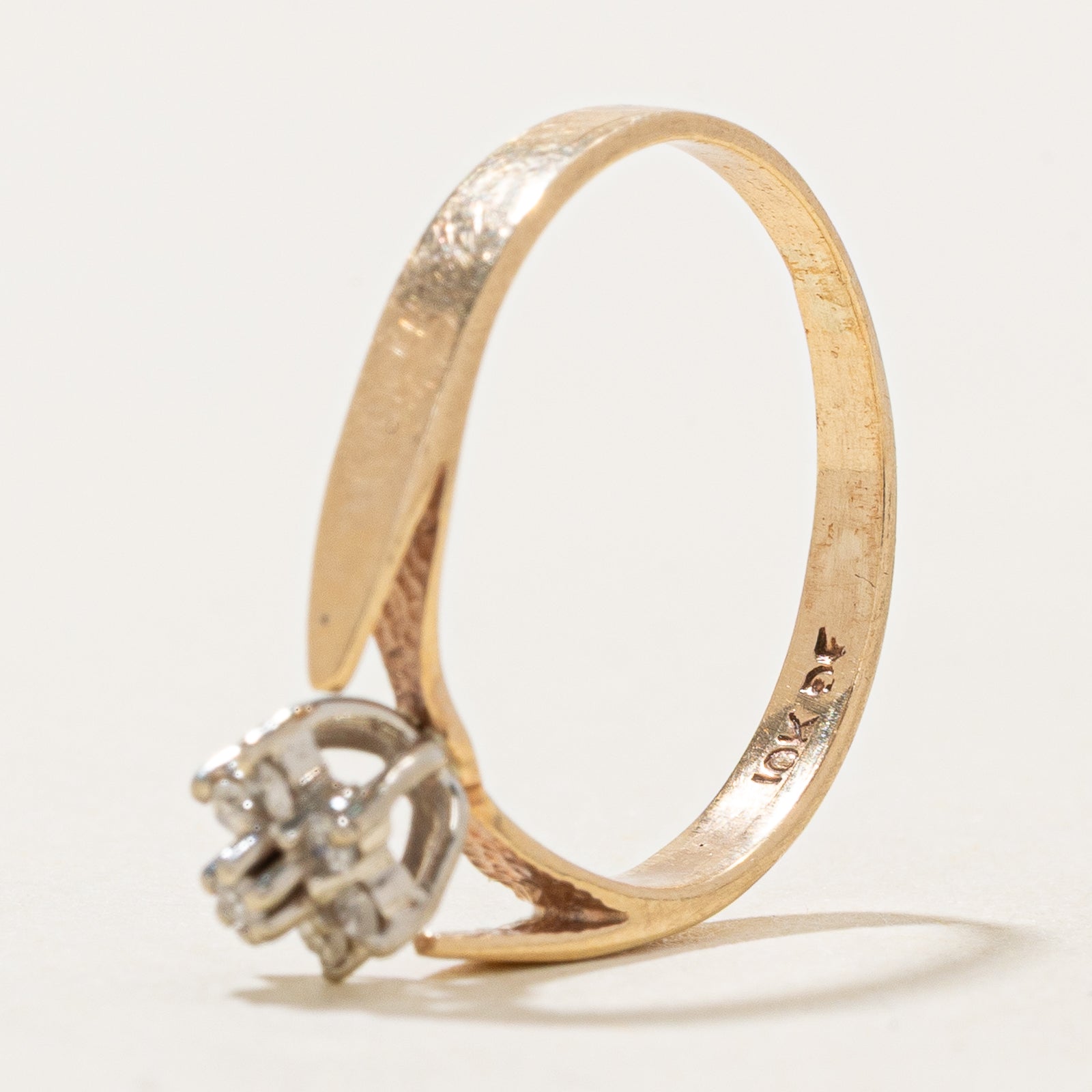 Diamond Cluster Petal Ring | 0.07ctw | SZ 3.75
