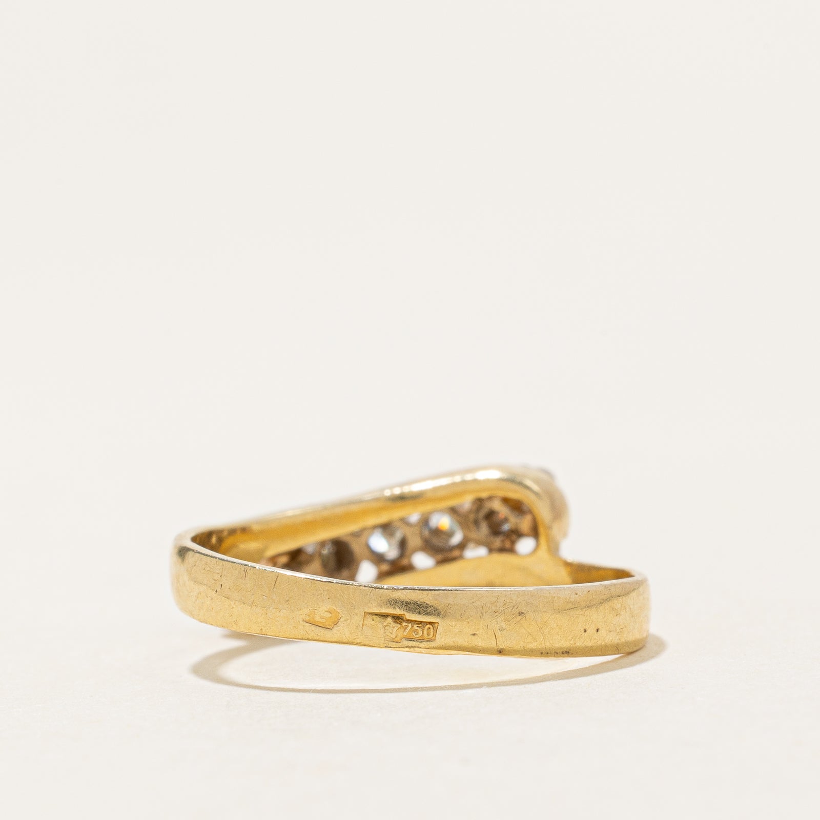 Five Stone Diamond Bypass Ring | 0.20ctw | SZ 7.75