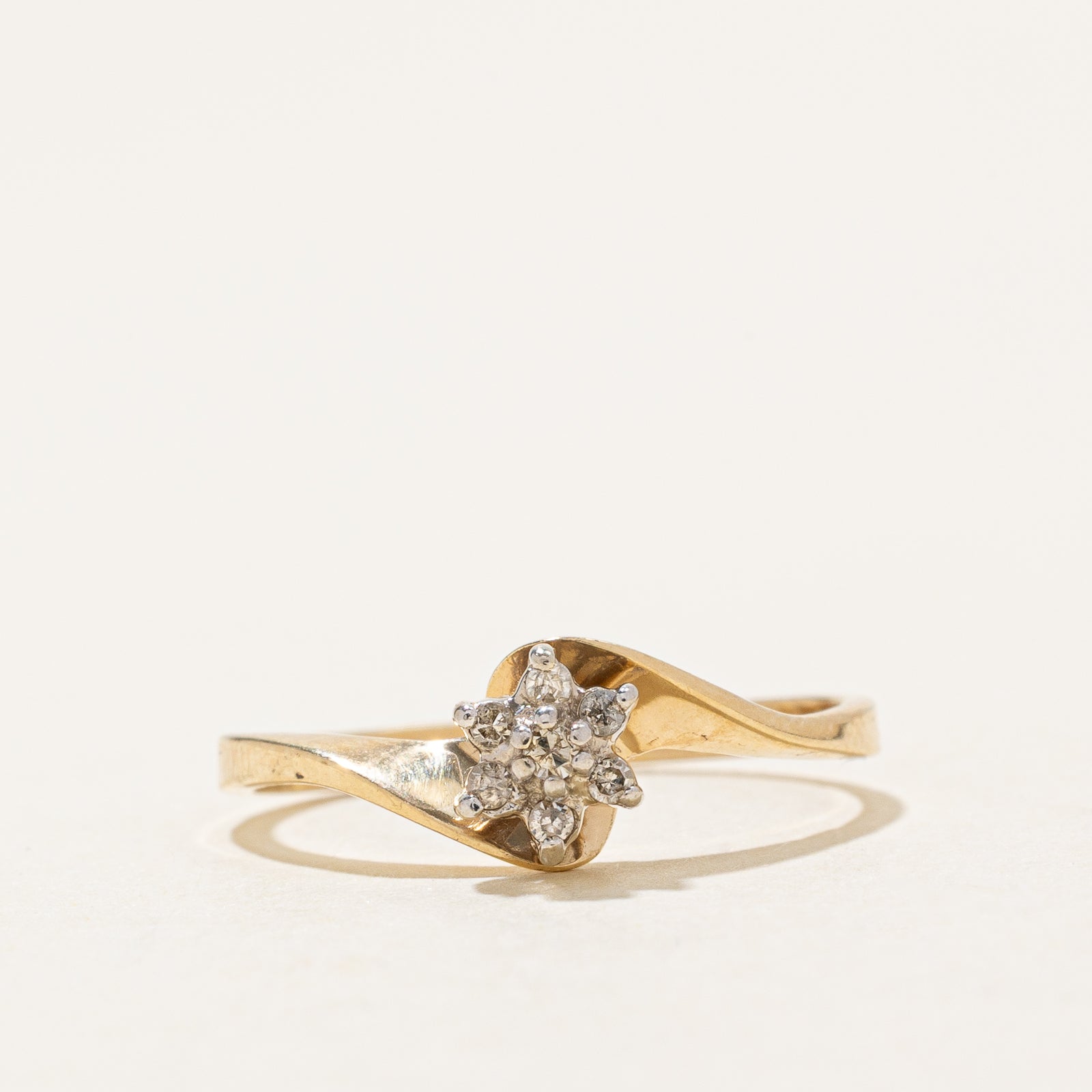 Diamond Petal Bypass Ring | 0.07ctw | SZ 5.75