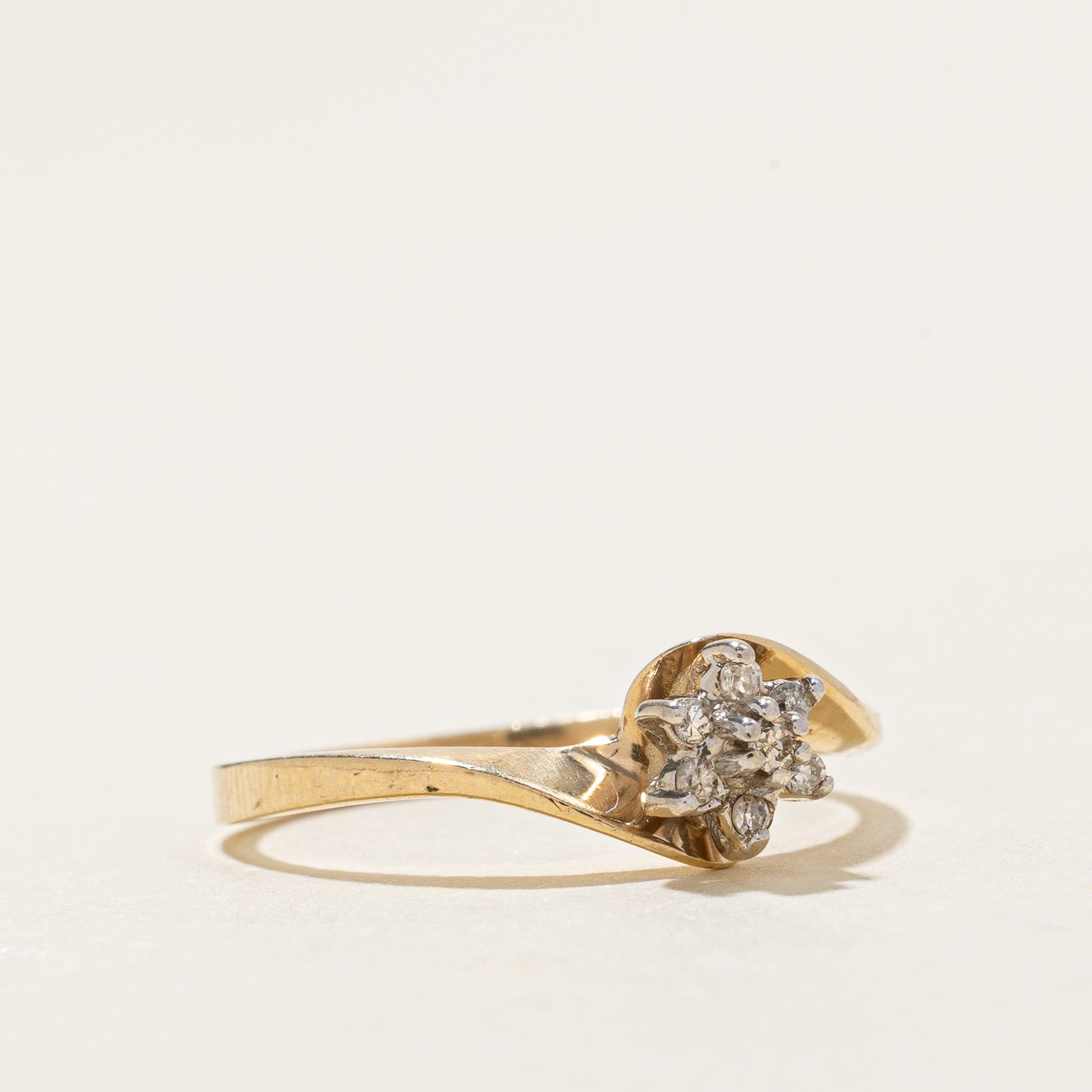 Diamond Petal Bypass Ring | 0.07ctw | SZ 5.75