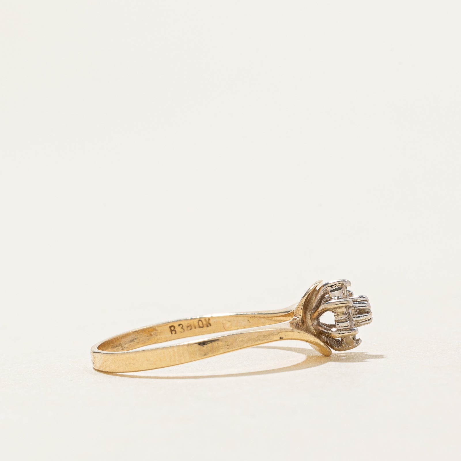 Diamond Petal Bypass Ring | 0.07ctw | SZ 5.75