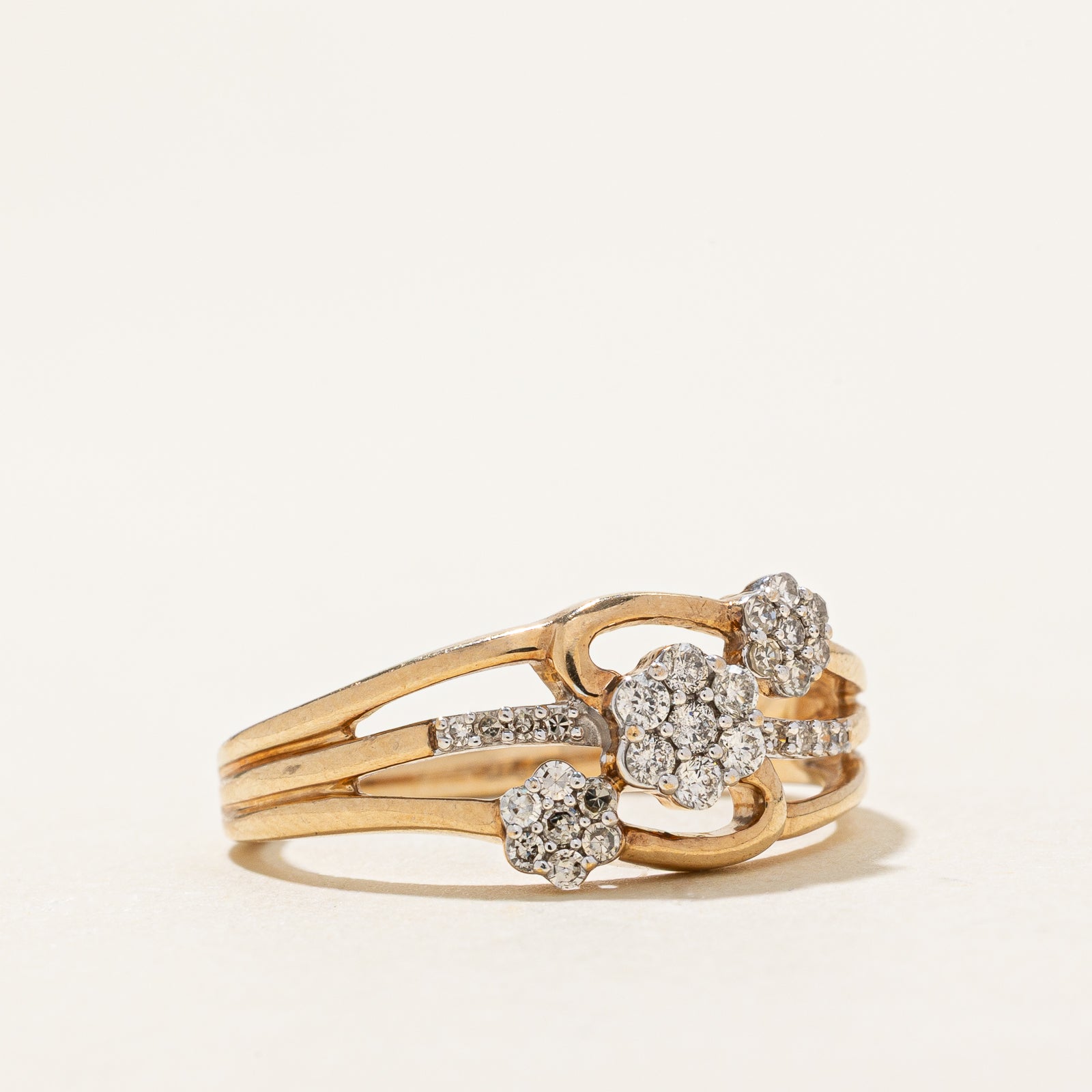 'Michael Hill' Diamond Floral Ring | 0.25ctw | SZ 7.5