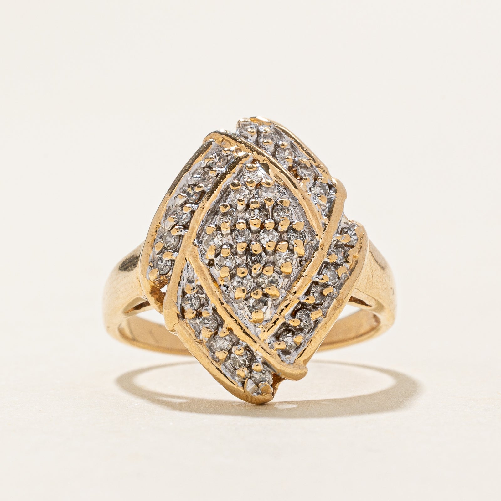 Diamond Cluster Cocktail Ring | 0.26ctw | SZ 5.5
