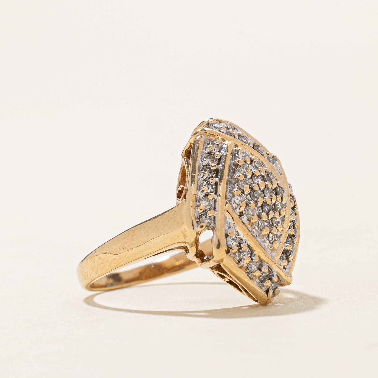 Diamond Cluster Cocktail Ring | 0.26ctw | SZ 5.5