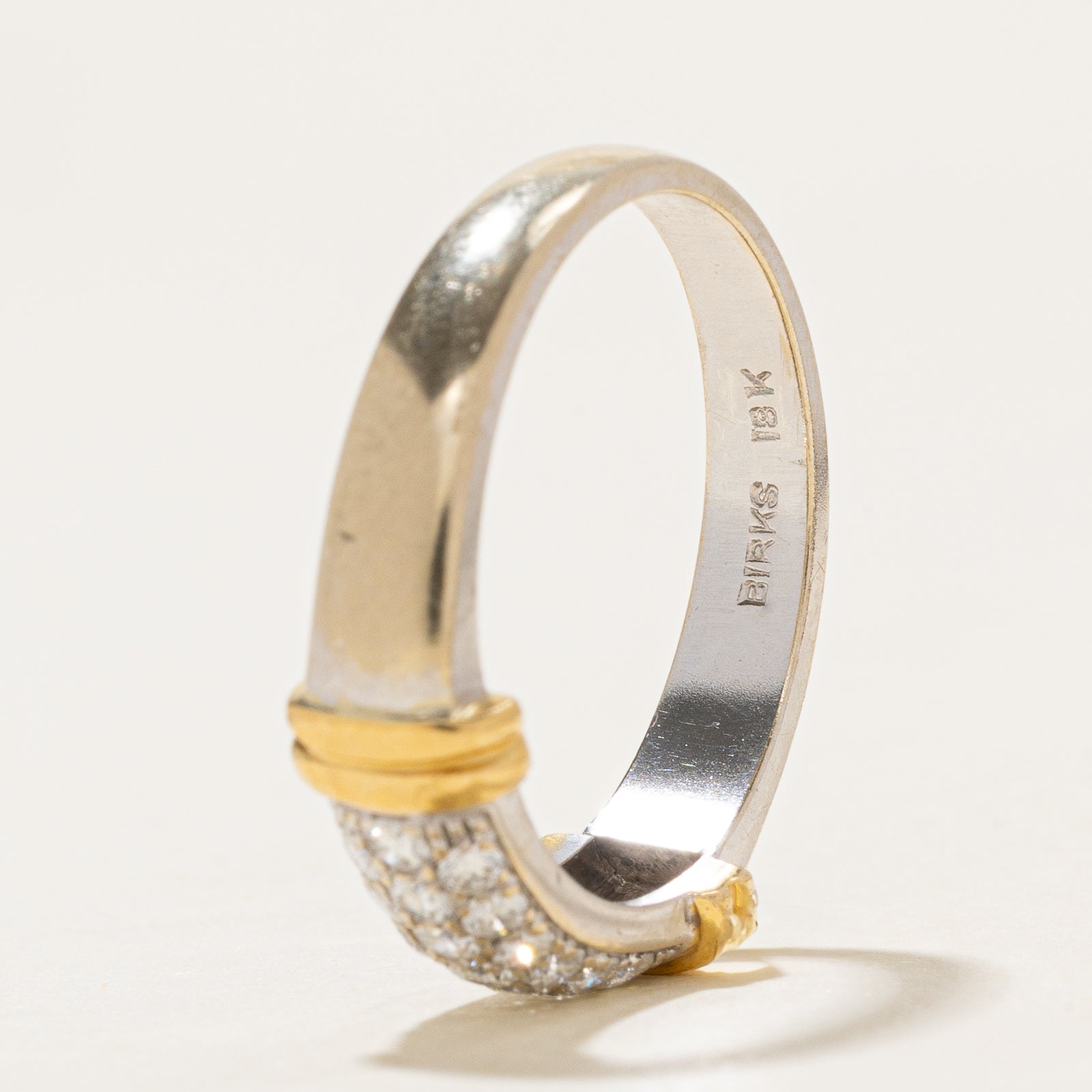 'Birks' Pave Set Diamond Dome Ring | 0.42ctw | SZ 8.5