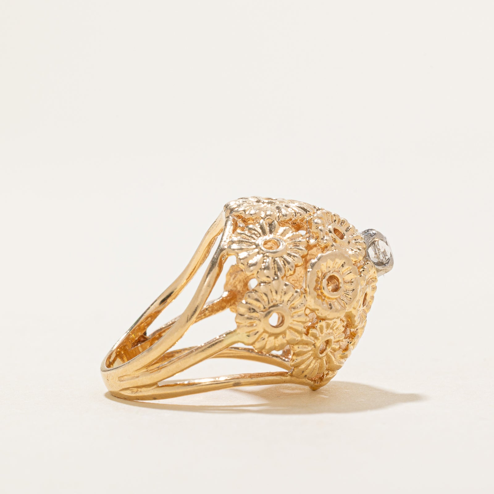 Diamond Floral Dome Ring | 0.20ct | SZ 3.75