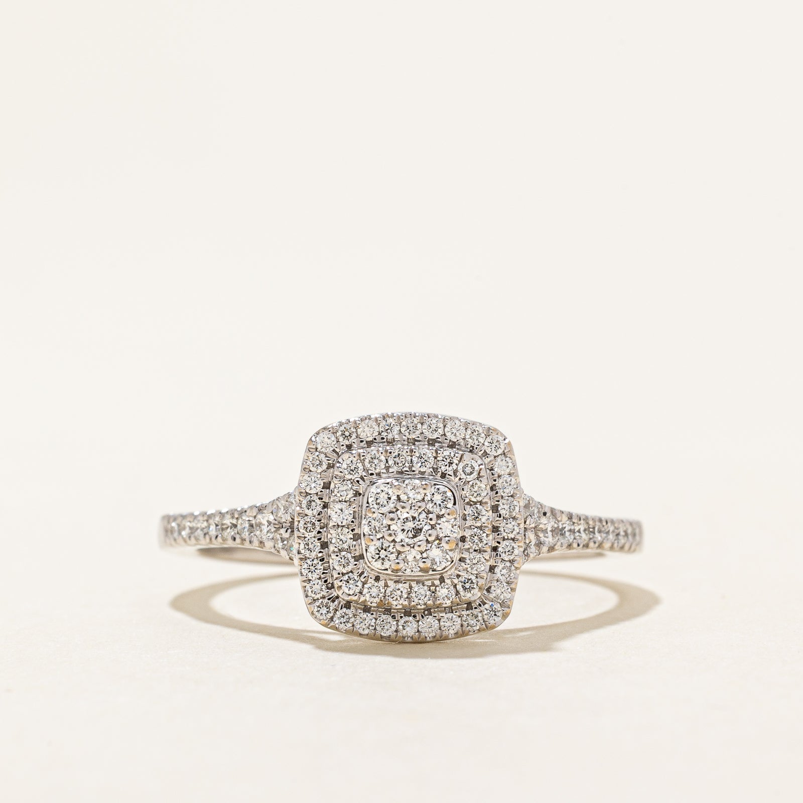 Illusion Set Diamond Double Halo Ring | 0.48ctw | SZ 10