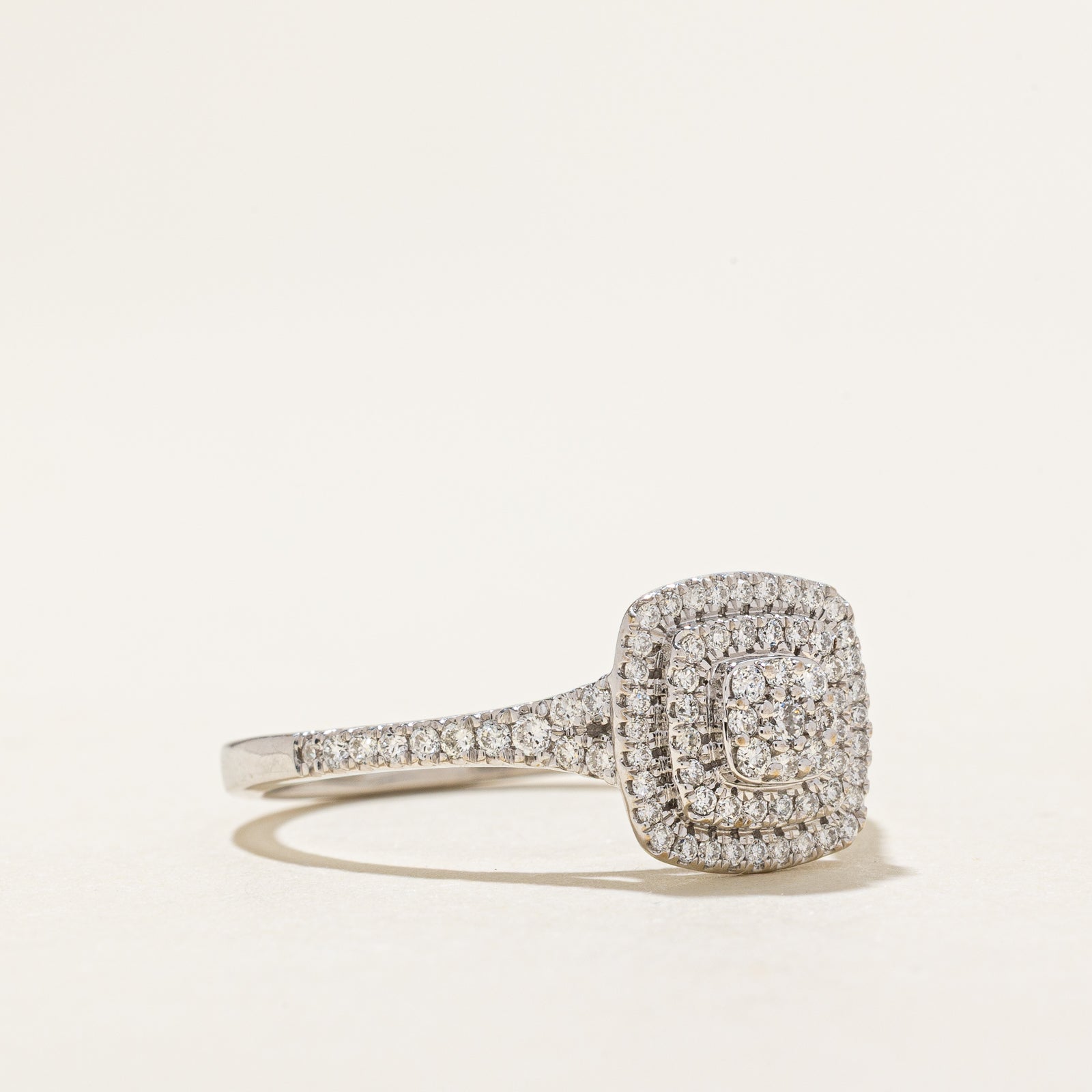 Illusion Set Diamond Double Halo Ring | 0.48ctw | SZ 10
