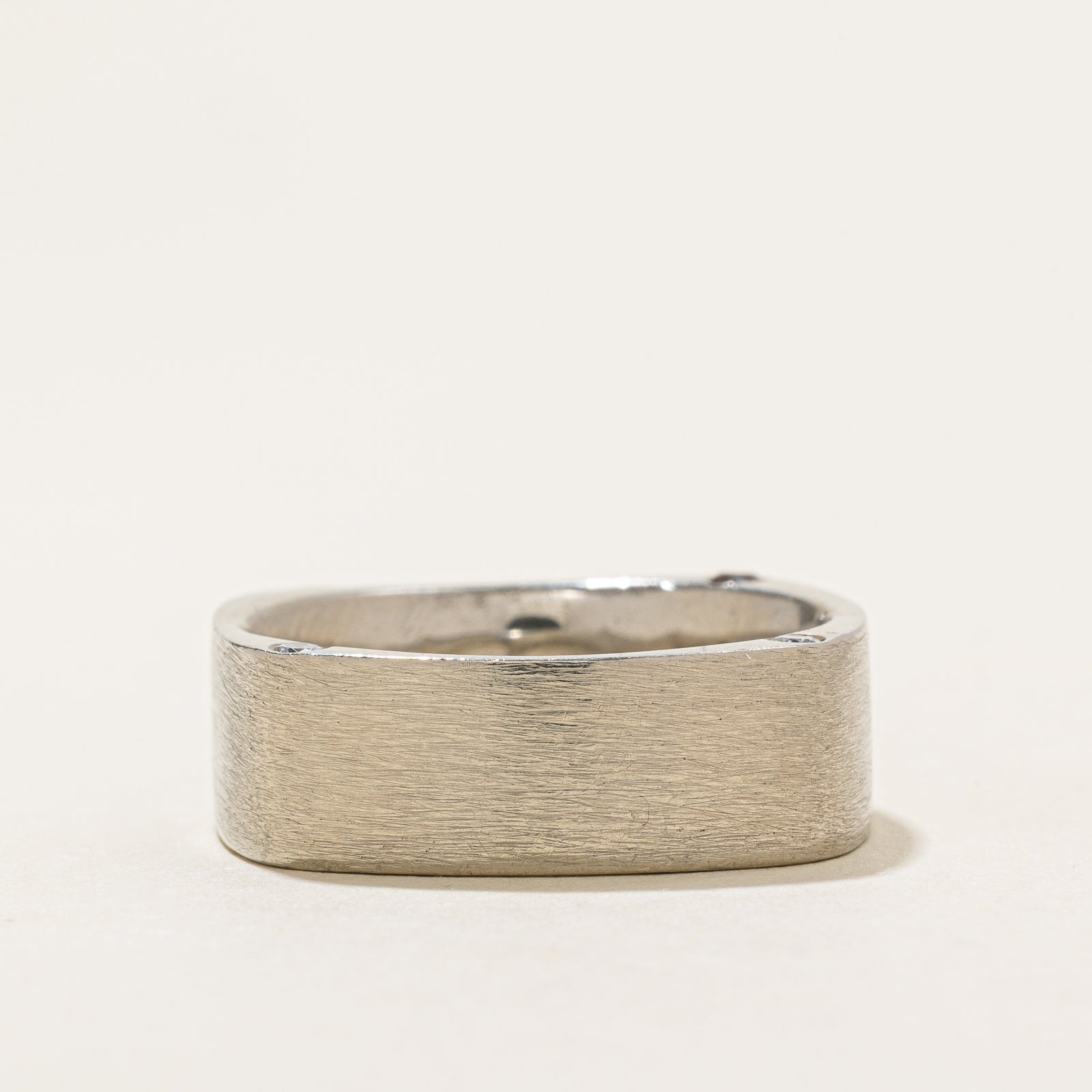 Hidden Three Stone Diamond Soft Square Band | 0.09ctw | SZ 9.5
