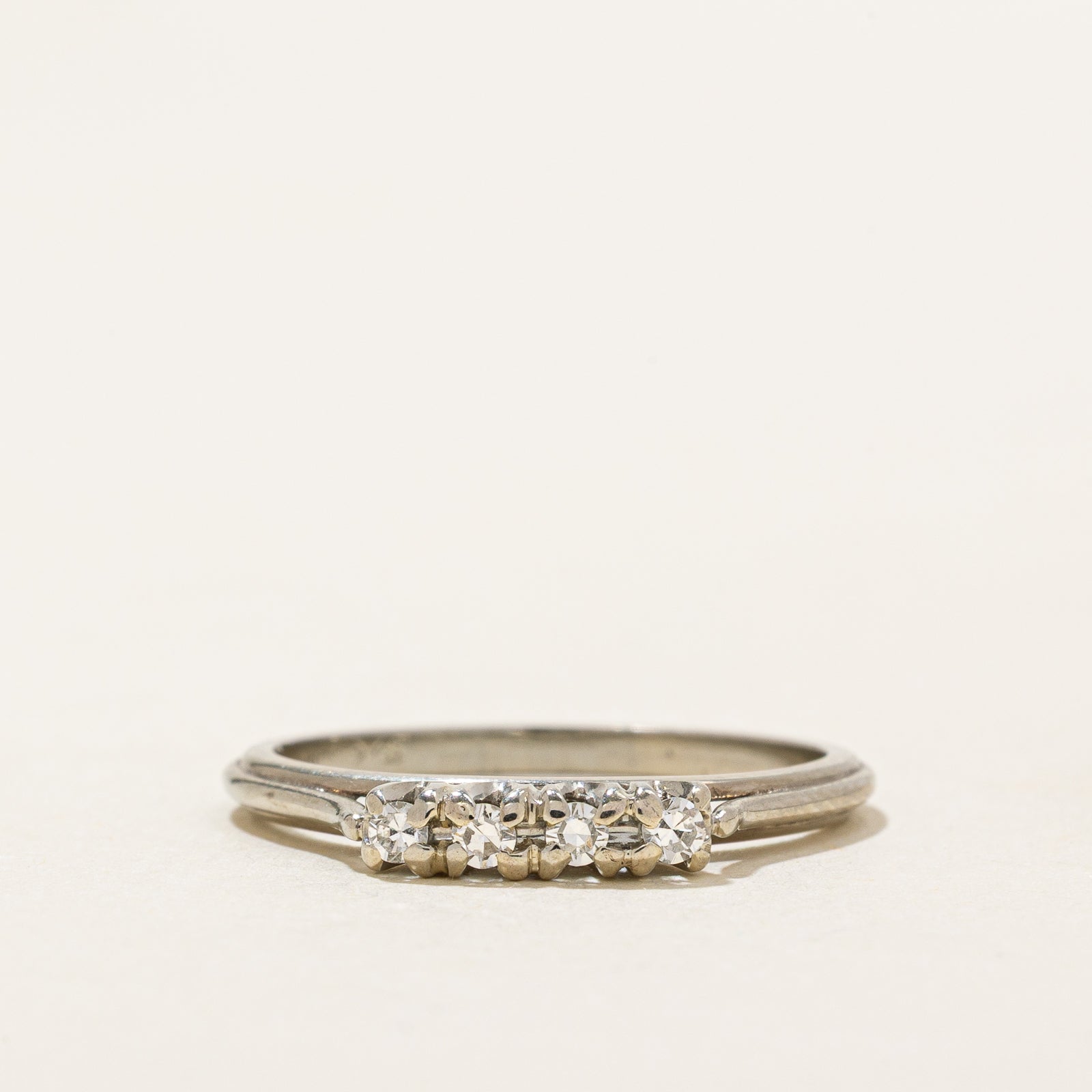 High Set Four Stone Diamond Ring | 0.11ctw | SZ 6