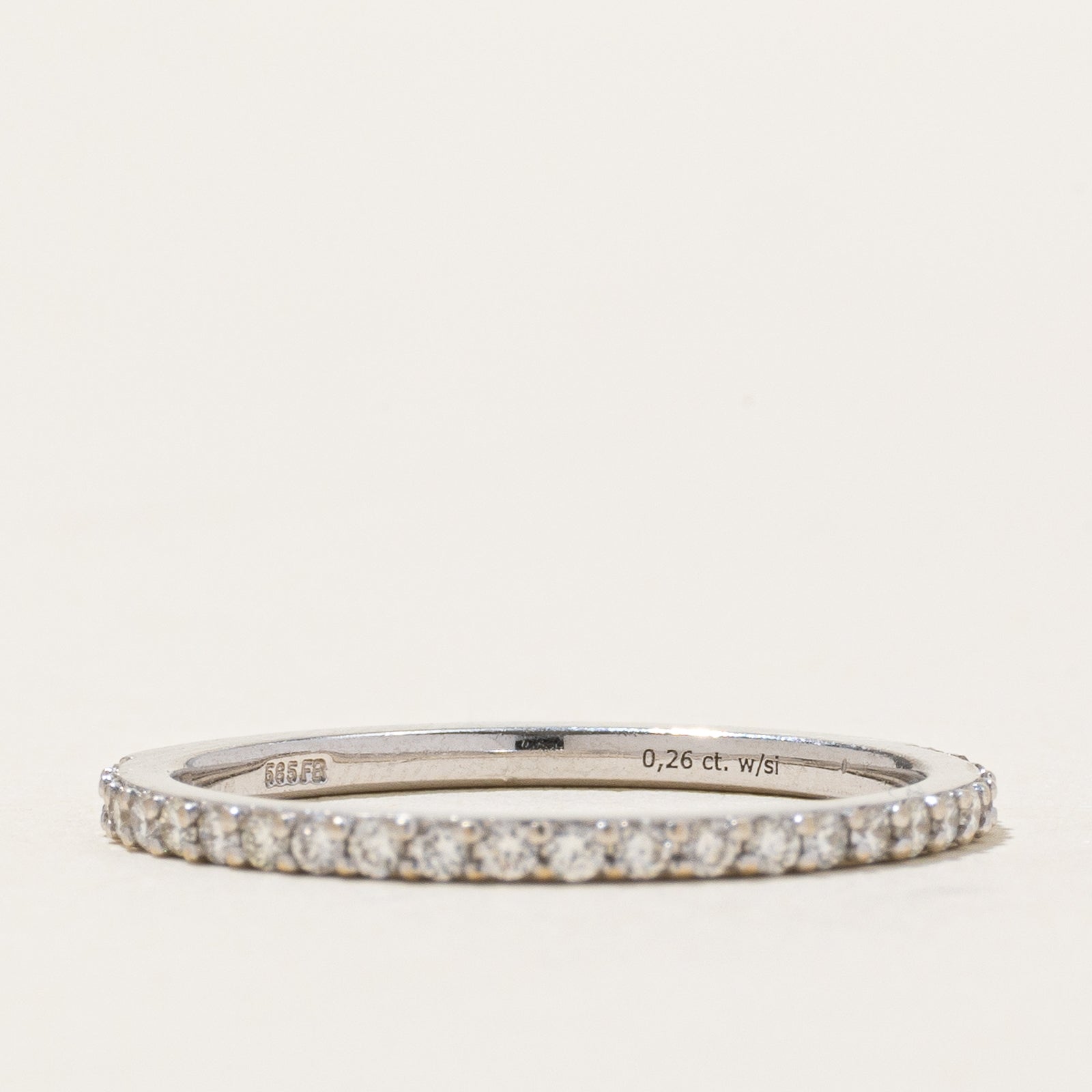 14K Pavé Set Semi Eternity Diamond Band | 0.26ctw | SZ 6.75