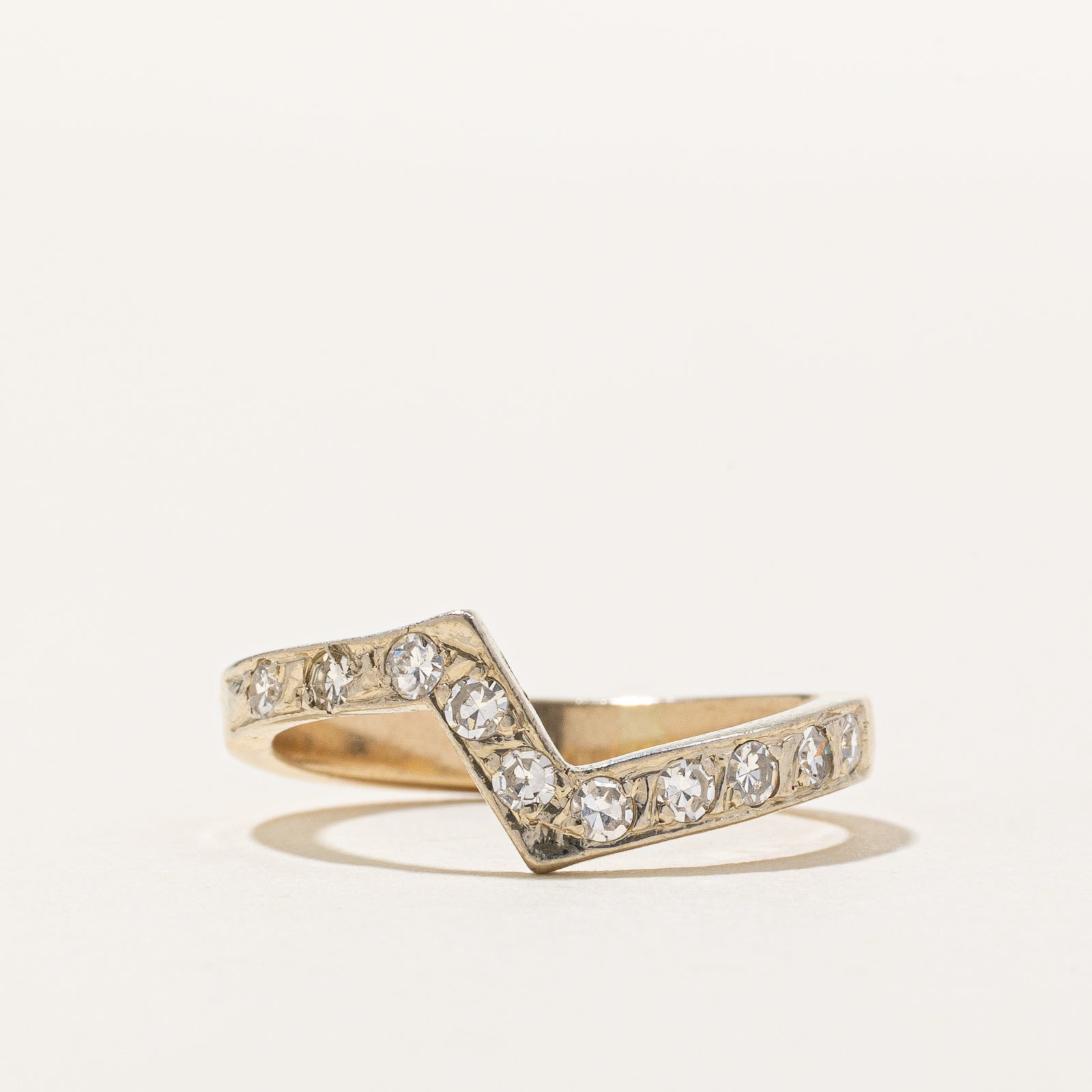 10K Diamond Zigzag Ring | 0.31ctw | SZ 6.25