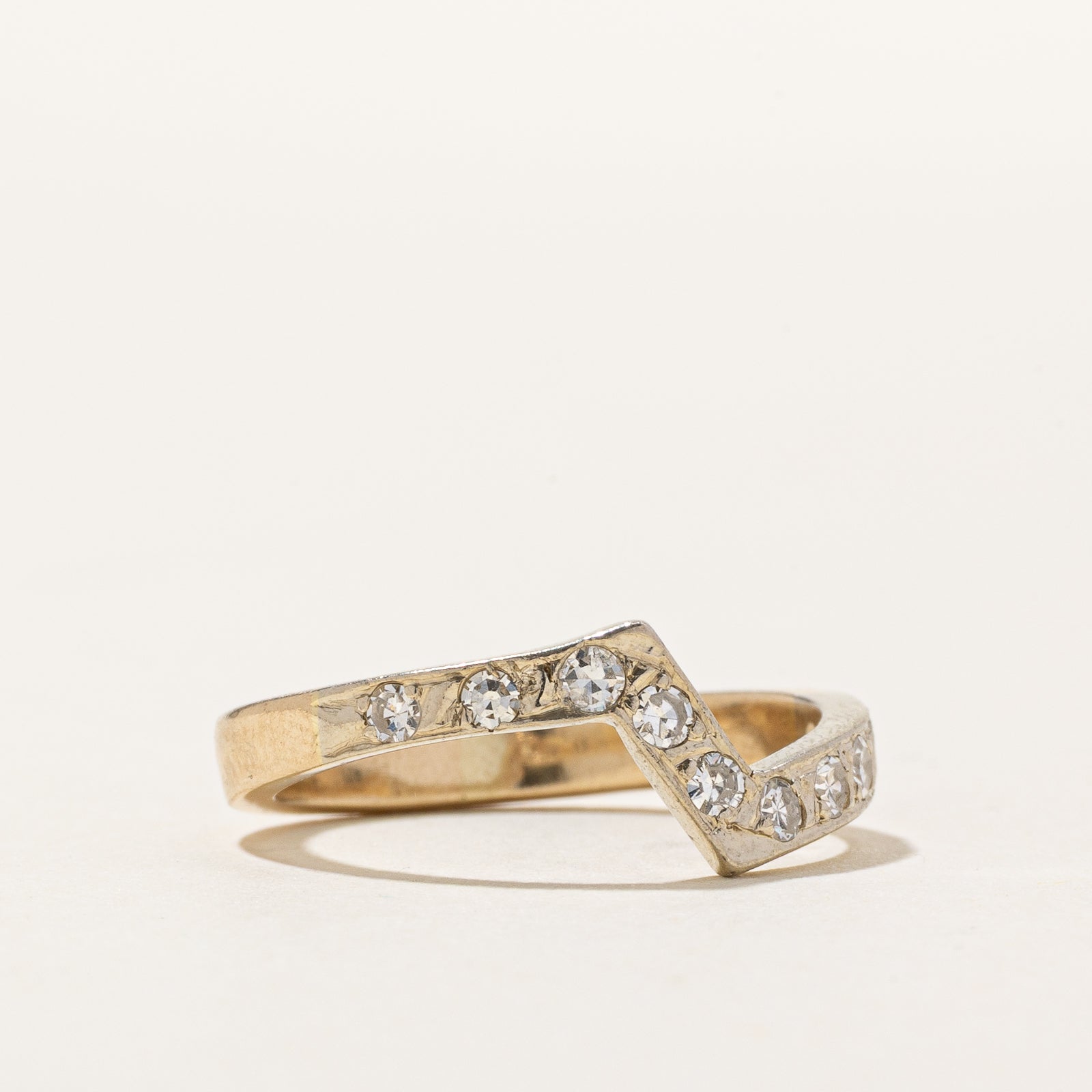 10K Diamond Zigzag Ring | 0.31ctw | SZ 6.25