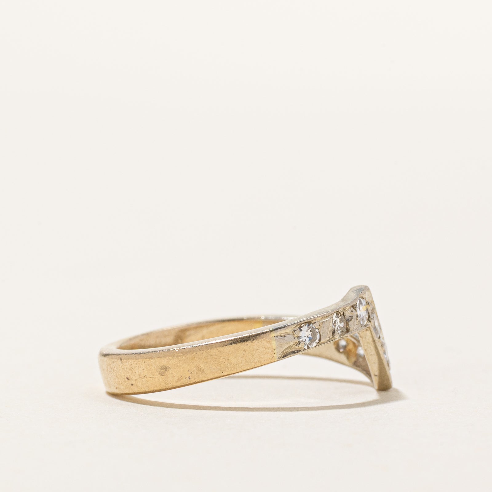 10K Diamond Zigzag Ring | 0.31ctw | SZ 6.25