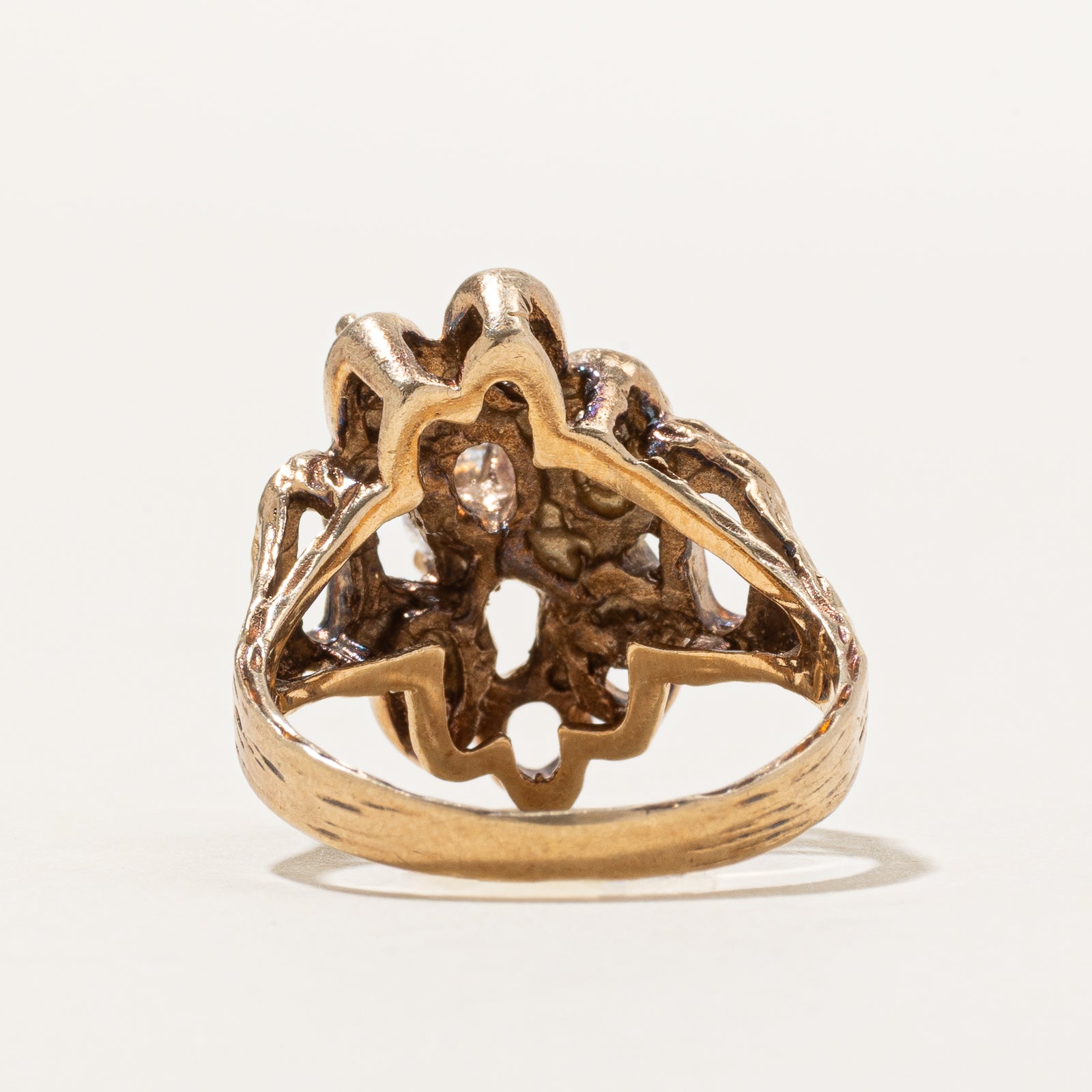 10K Diamond Openwork Abstract Ring | 0.37ctw | SZ 7
