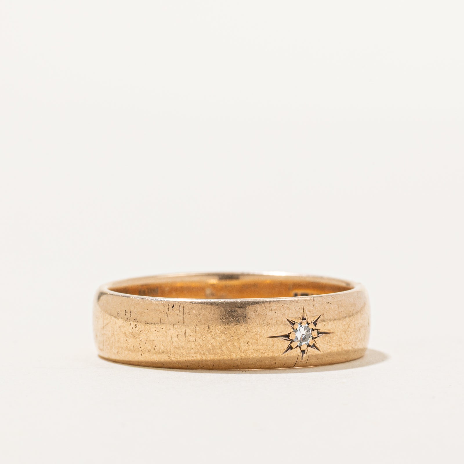10K Star Set Diamond Band | 0.04ct | SZ 11.25