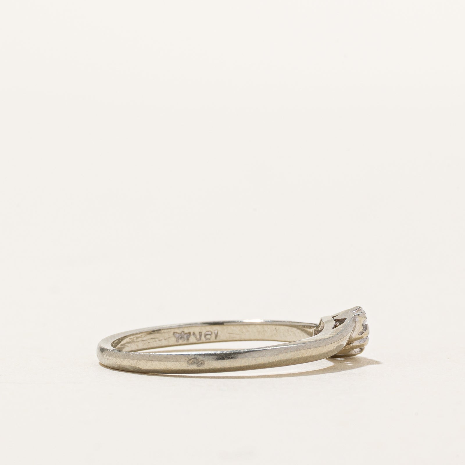 18K Three Stone Diamond Petite Bypass Ring | 0.05ctw | SZ 5.75