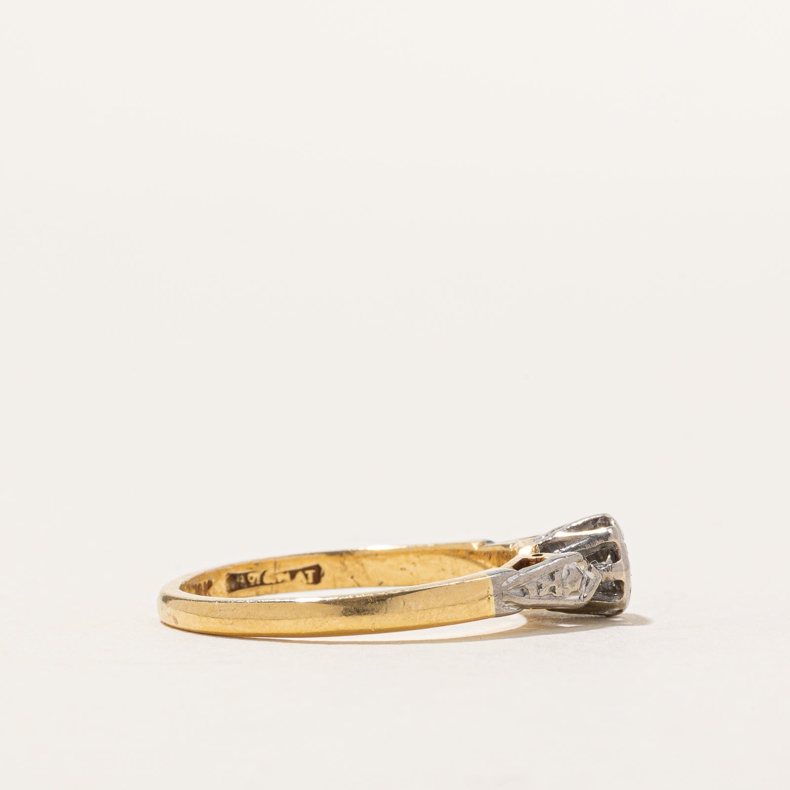 Antique 14K Solitaire Diamond Ring | 0.04ct | SZ 5.25