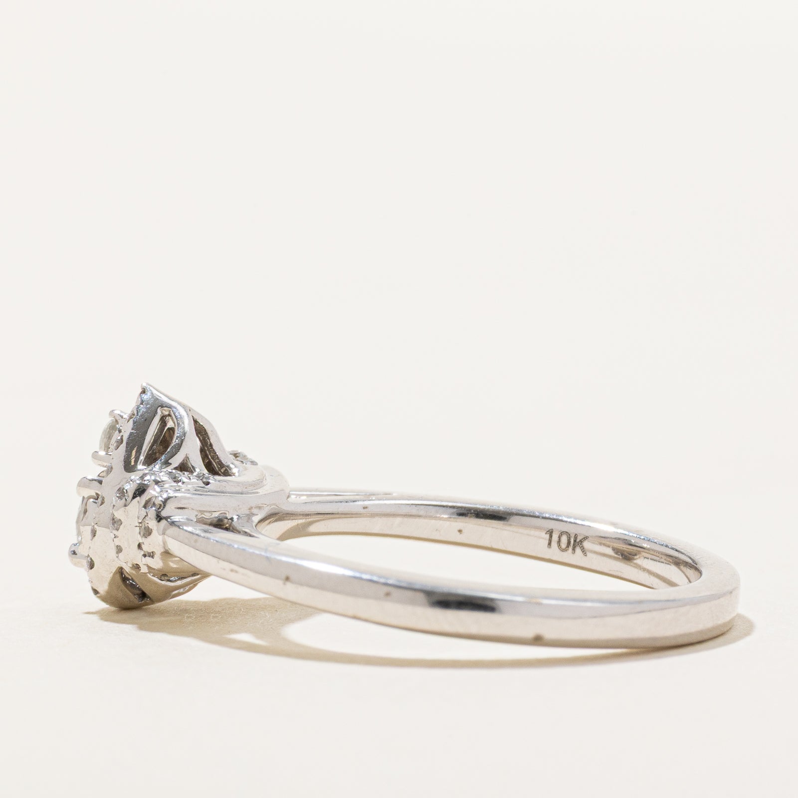 10K Pear Shaped Diamond Cluster Ring | 0.37ctw | SZ 6.75