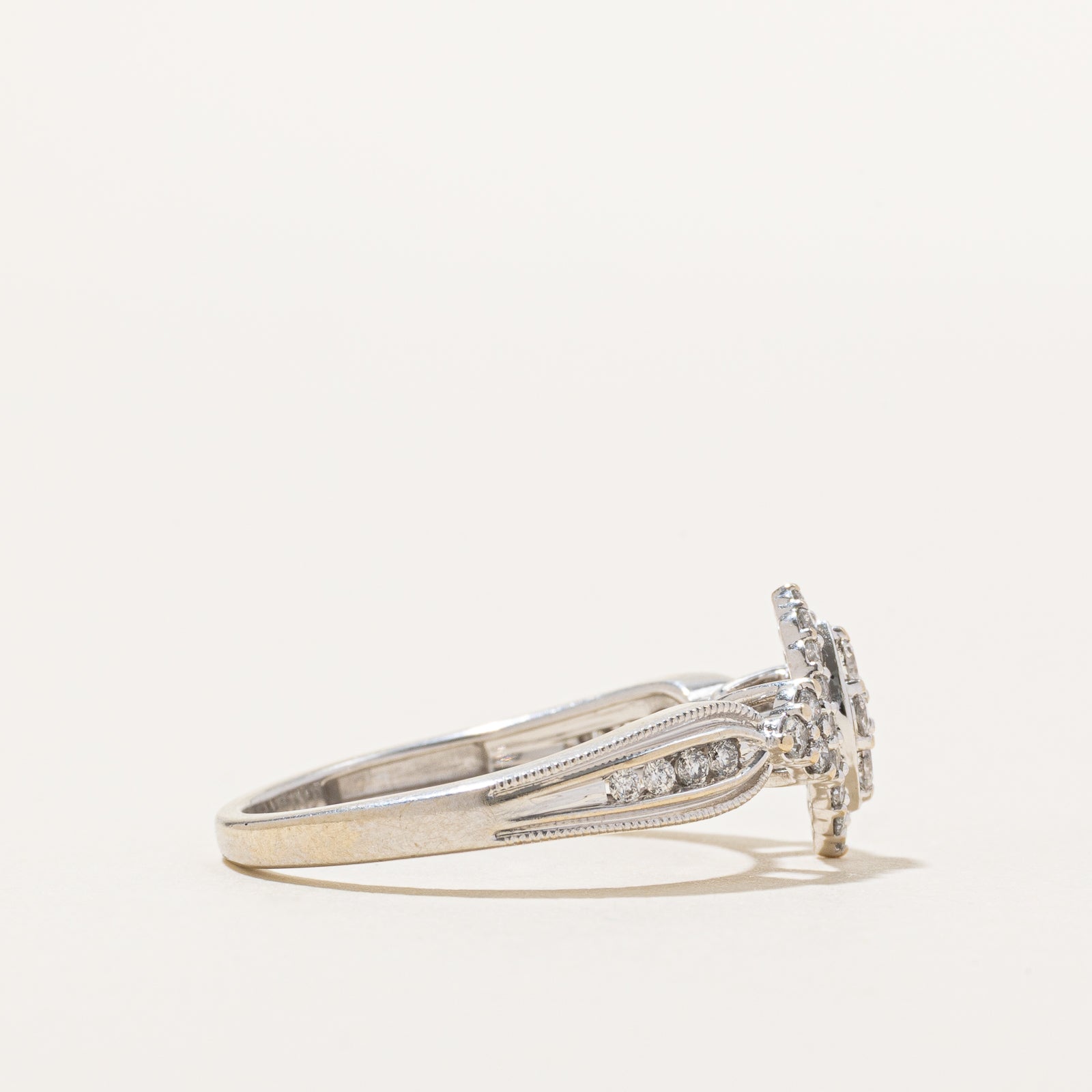 14K Marquise Shaped Diamond Cluster Ring | 0.33ctw | SZ 7