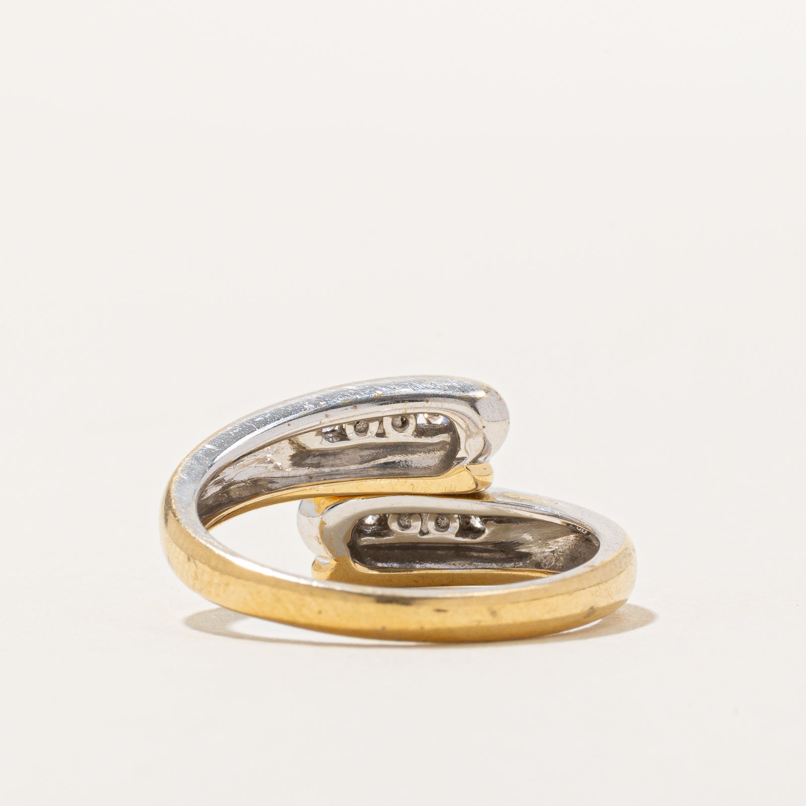 18K Channel Set Diamond Bypass Ring | 0.16ctw | SZ 6