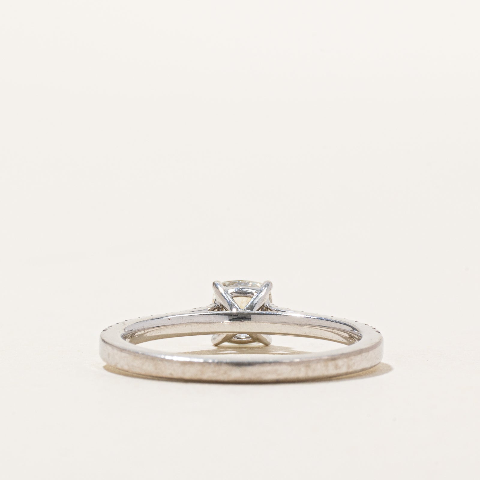 GIA Certified Cushion Cut Diamond Engagement Ring | 0.88ctw | SZ 7.5