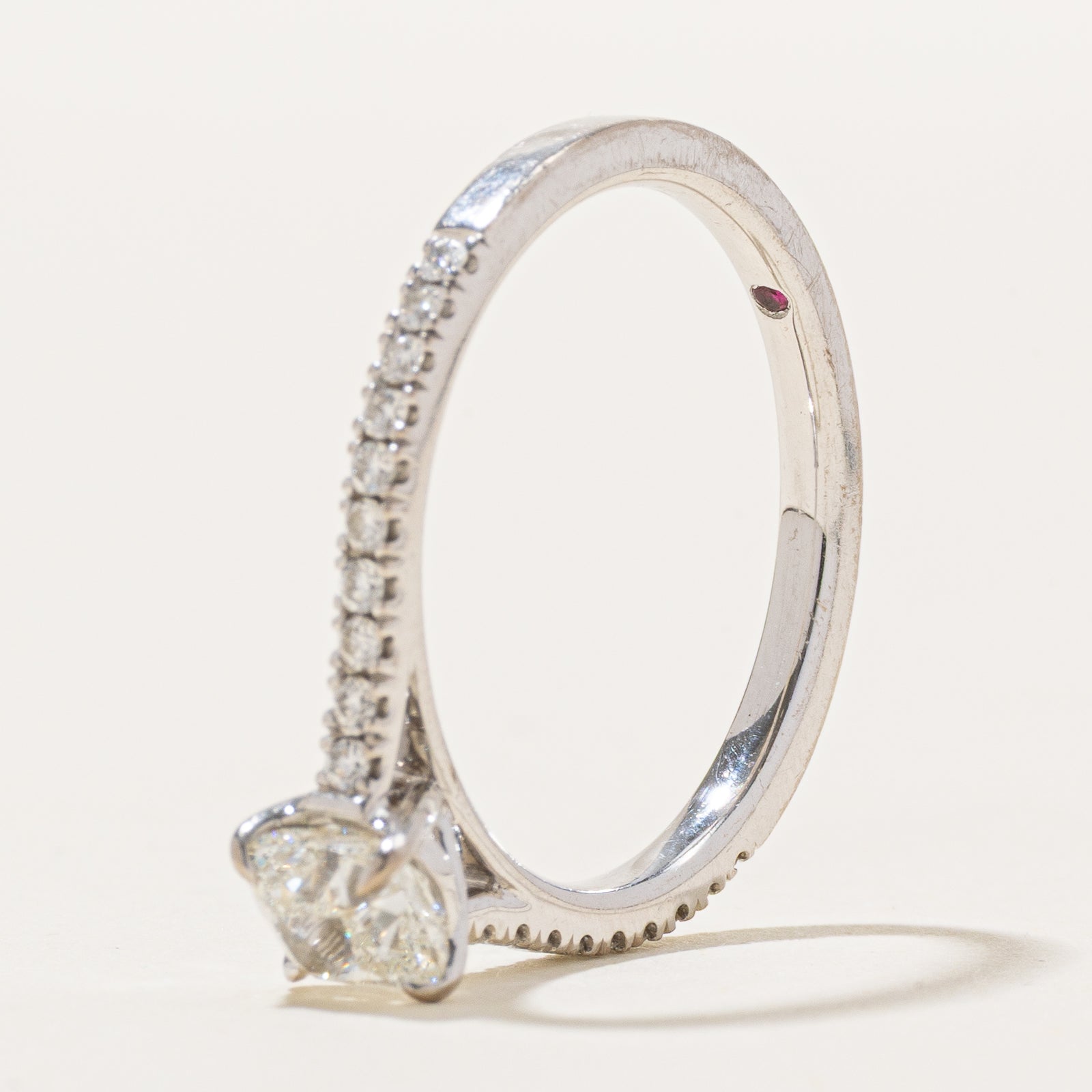 GIA Certified Cushion Cut Diamond Engagement Ring | 0.88ctw | SZ 7.5