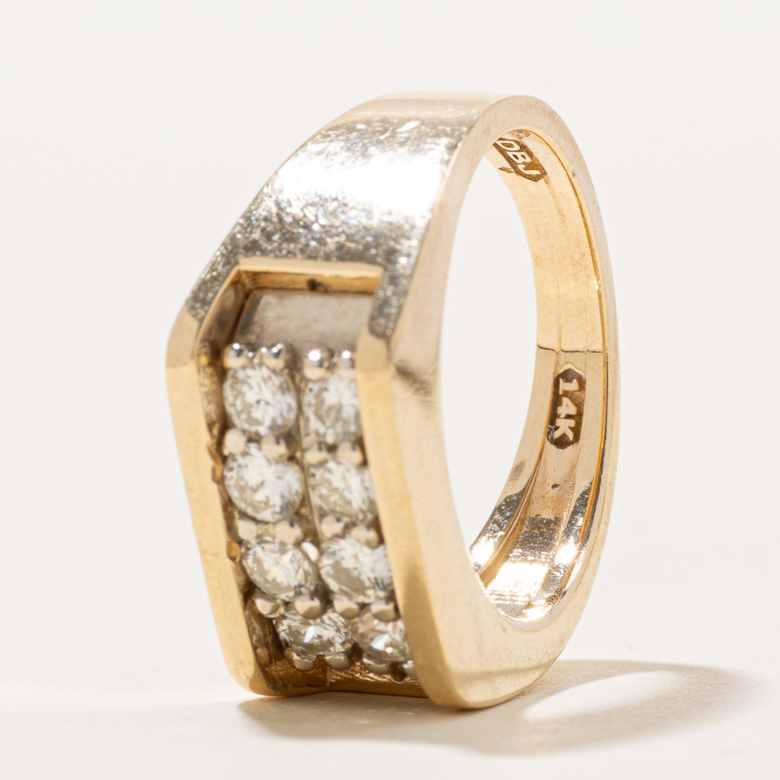 14K Double Row Diamond Ring | 0.63ctw | SZ 6