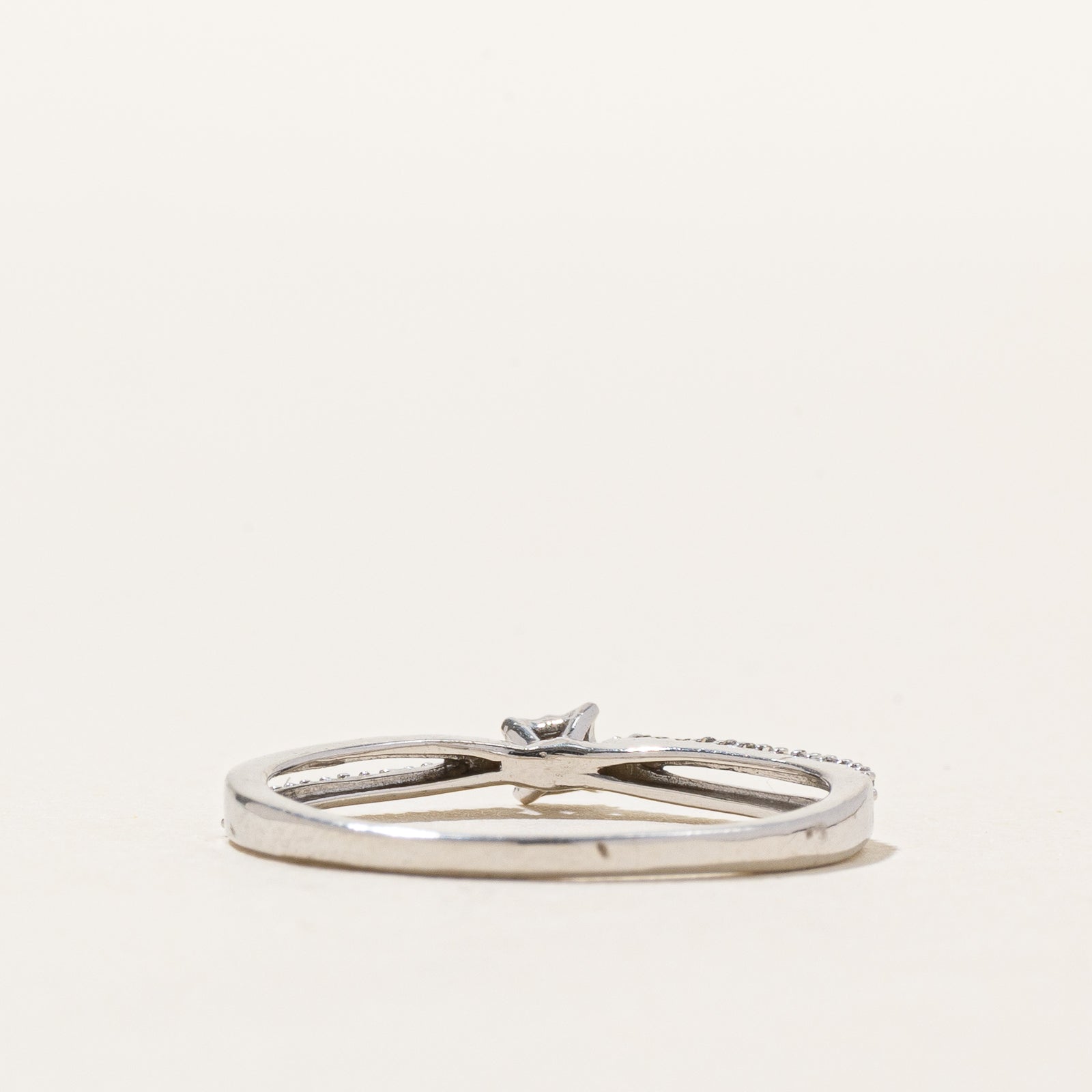 10K Diamond Petite Crossover Ring | 0.07ctw | SZ 6.25