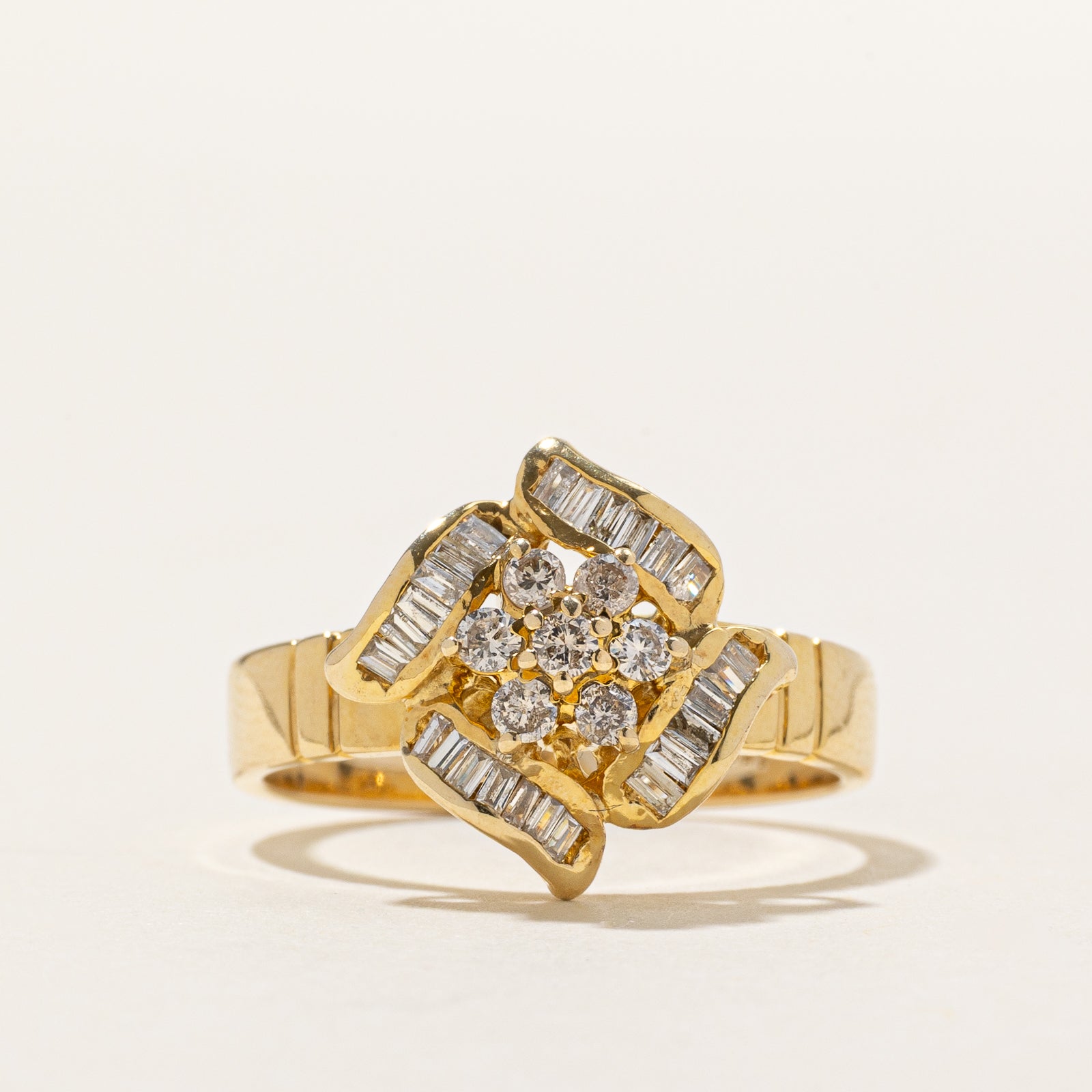 14K Floral Design Diamond Ring | 0.36ctw | SZ 6.75