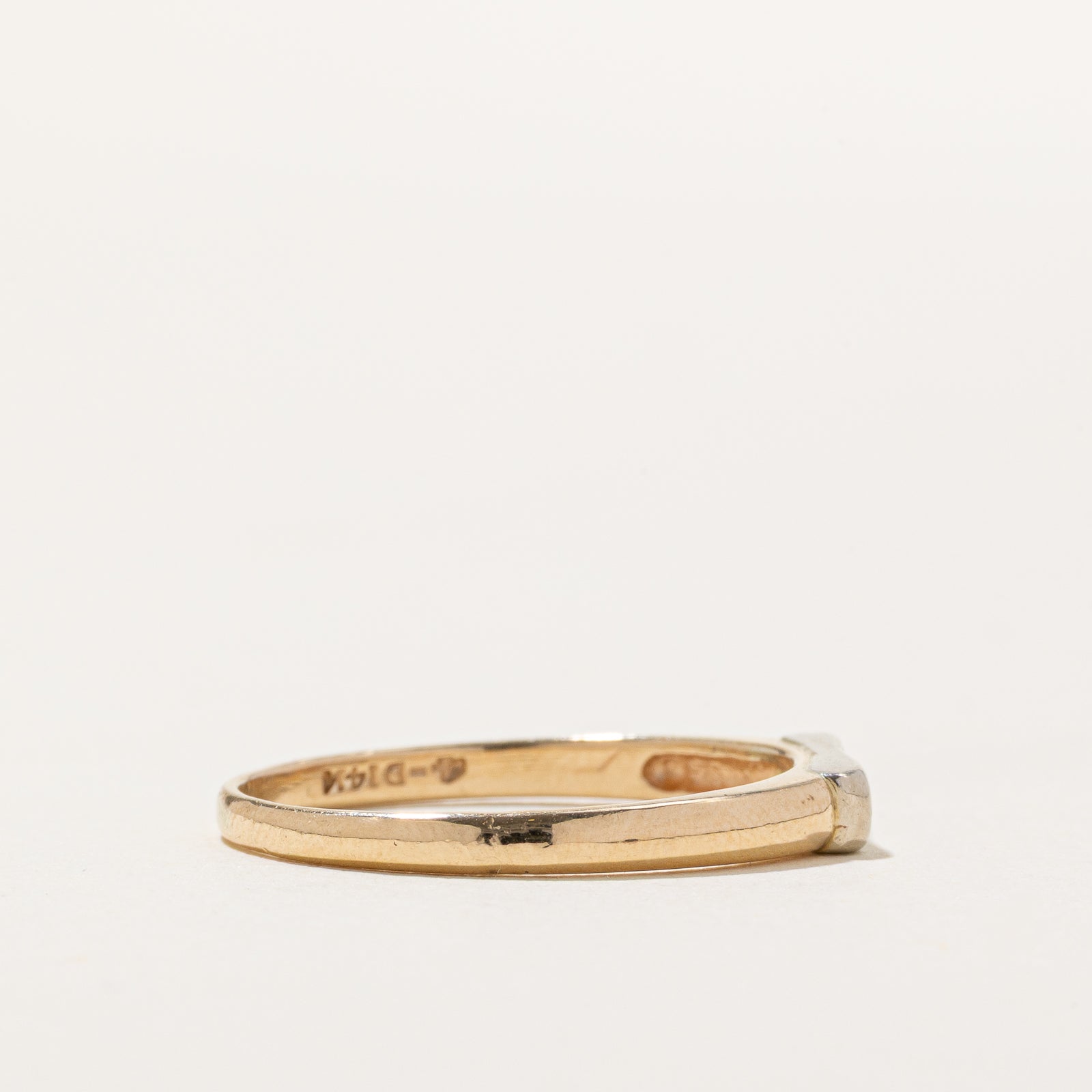 14K Three Stone Diamond Petite Band | 0.06ctw | SZ 8