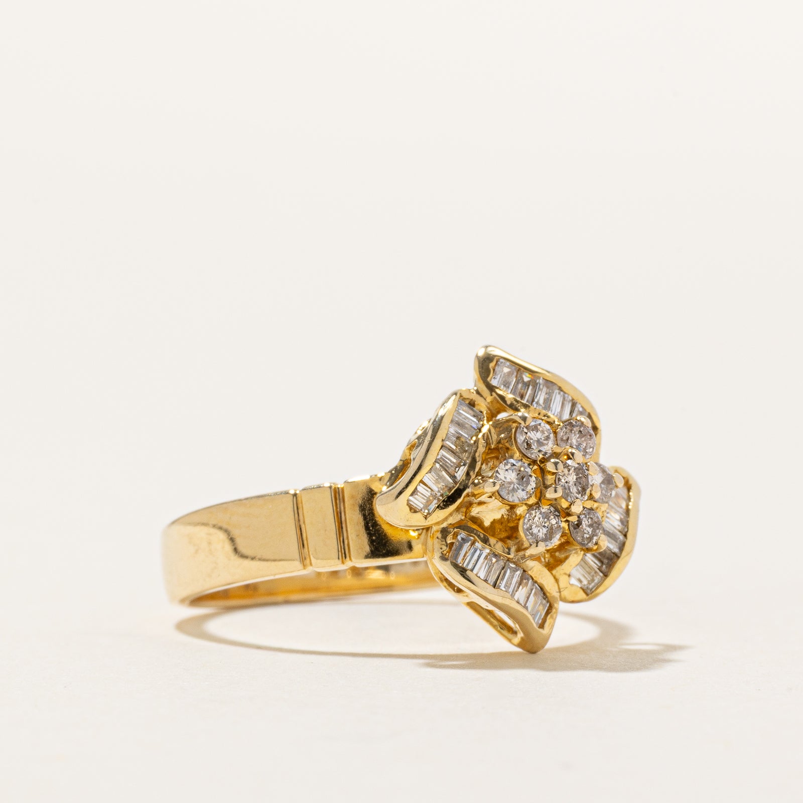14K Floral Design Diamond Ring | 0.36ctw | SZ 6.75