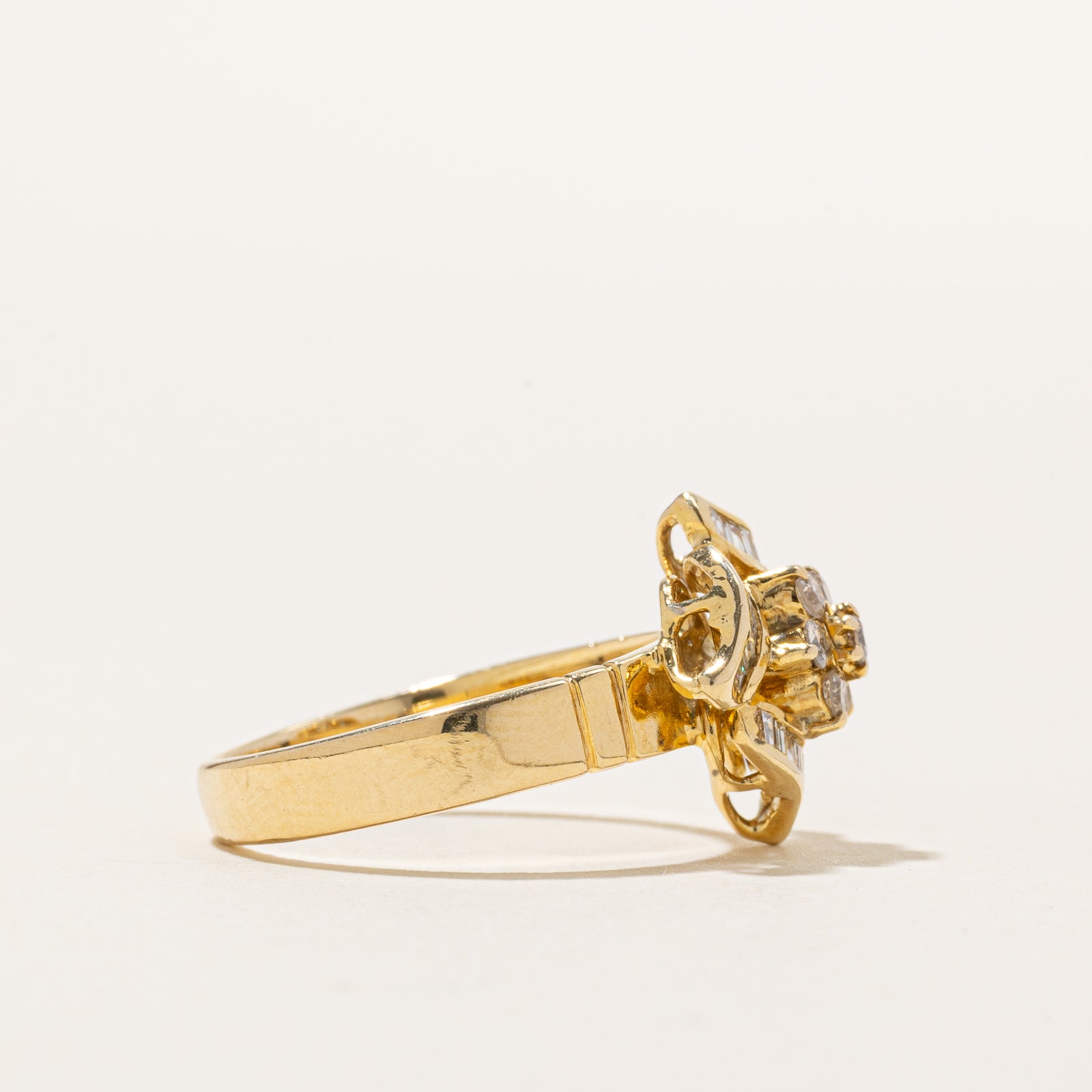 14K Floral Design Diamond Ring | 0.36ctw | SZ 6.75