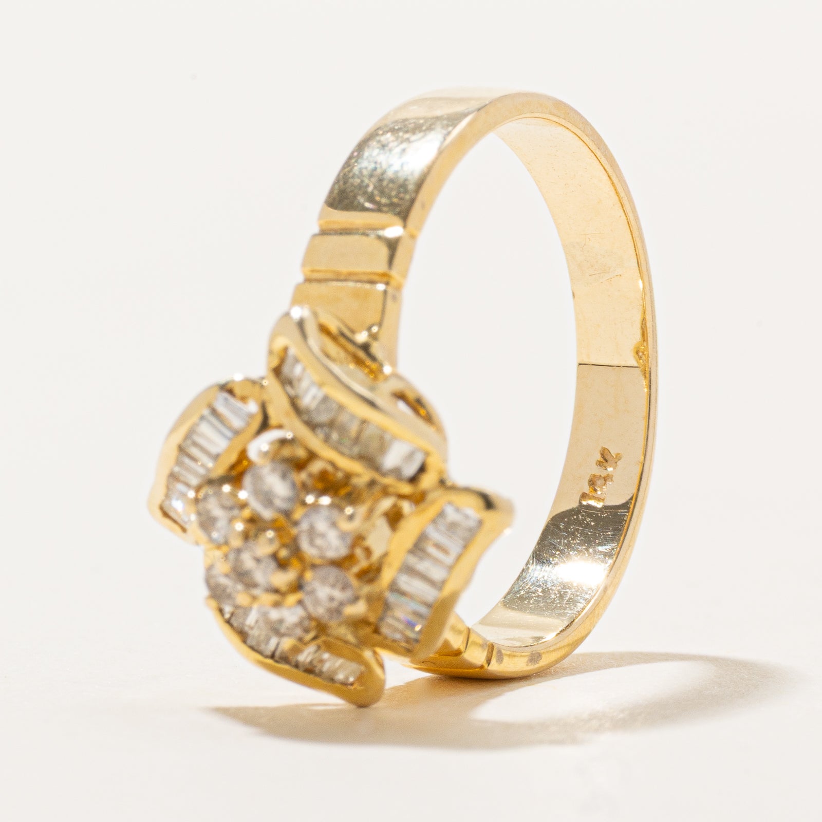 14K Floral Design Diamond Ring | 0.36ctw | SZ 6.75