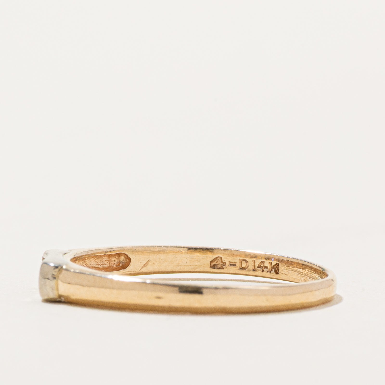 14K Three Stone Diamond Petite Band | 0.06ctw | SZ 8