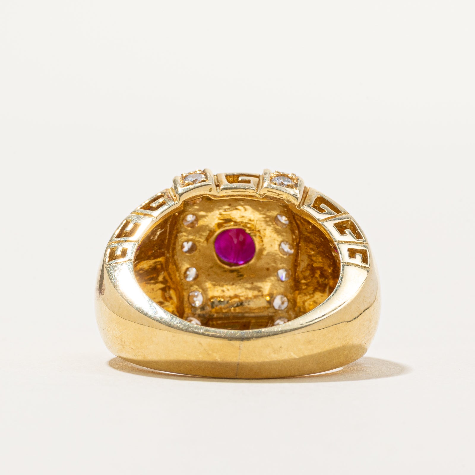 Ruby & Diamond Cocktail Ring | 0.90ct, 0.54ctw | SZ 7