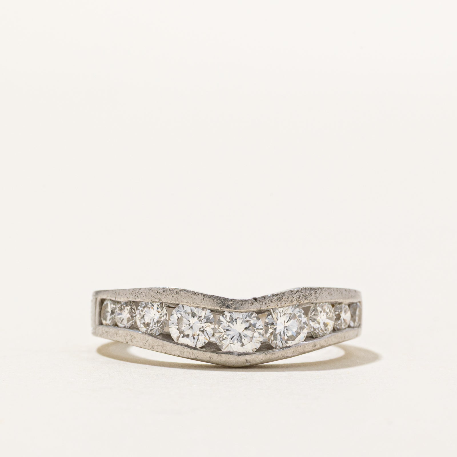 Channel Set Diamond Contour Band | 0.88ctw | SZ 7
