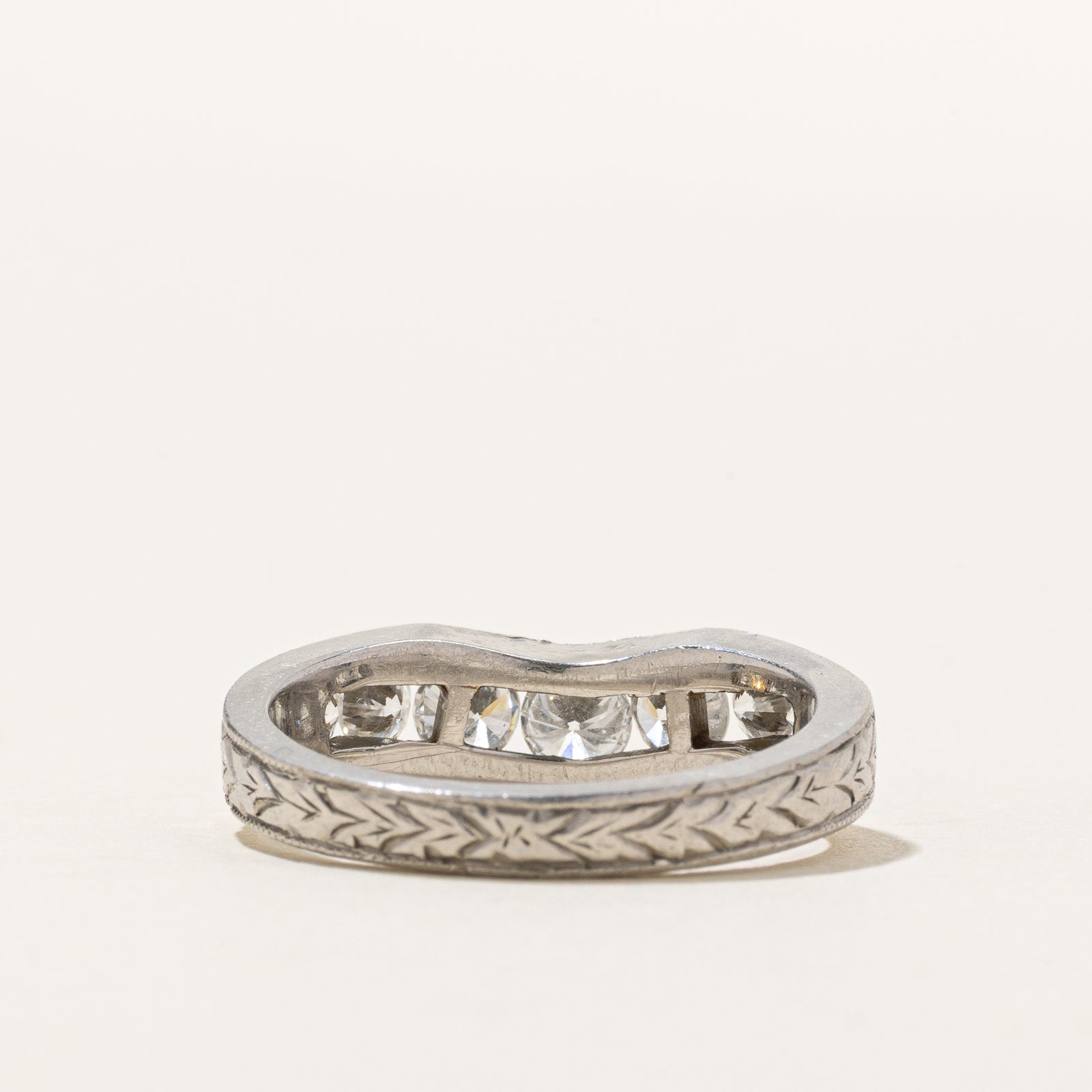 Channel Set Diamond Contour Band | 0.88ctw | SZ 7