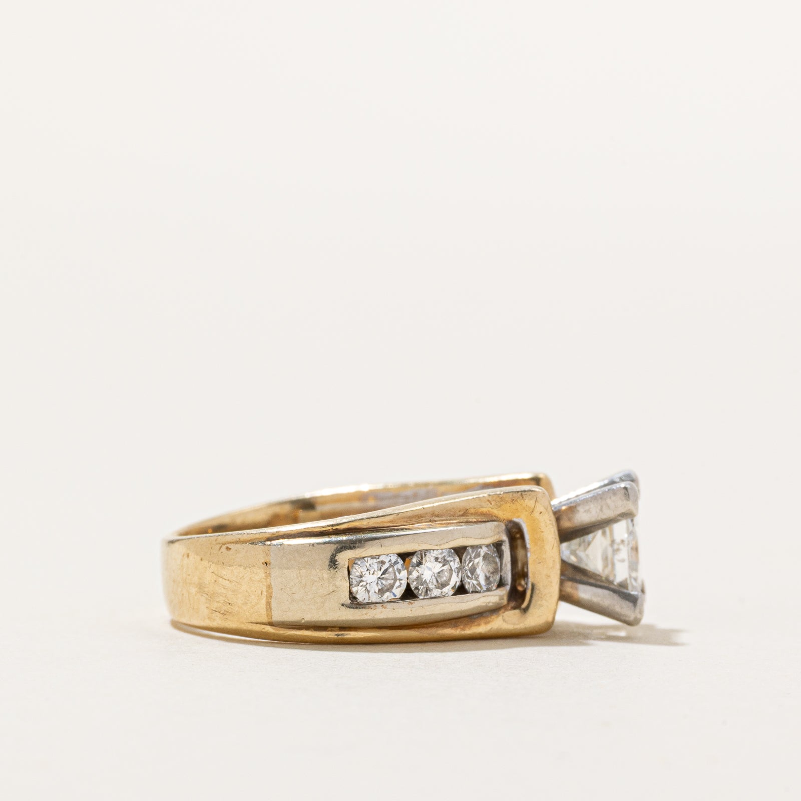 High Set Princess Cut Diamond Engagement Ring | 1.56ctw | SZ 3.5