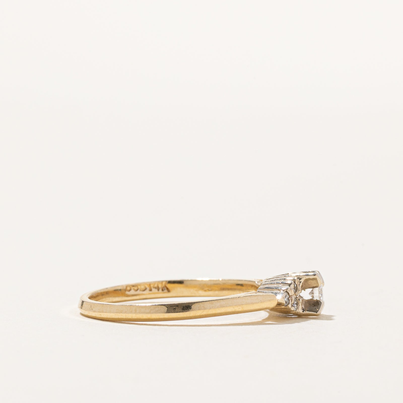 14K Diamond Accented Petite Ring | 0.12ctw | SZ 6.75