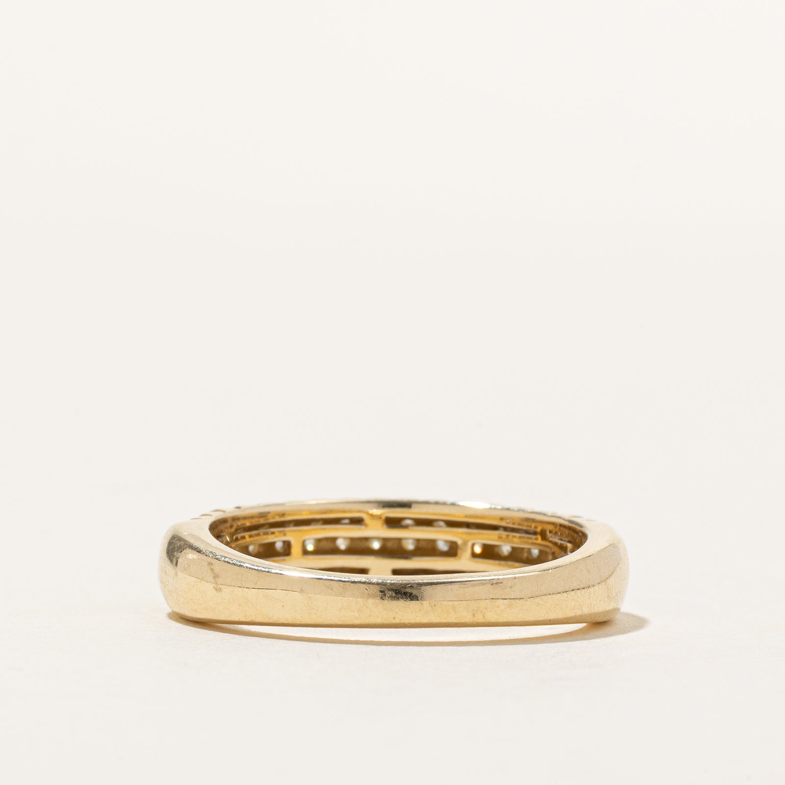 Pavé Set Yellow Diamond Dome Band | 1.00ctw | SZ 8