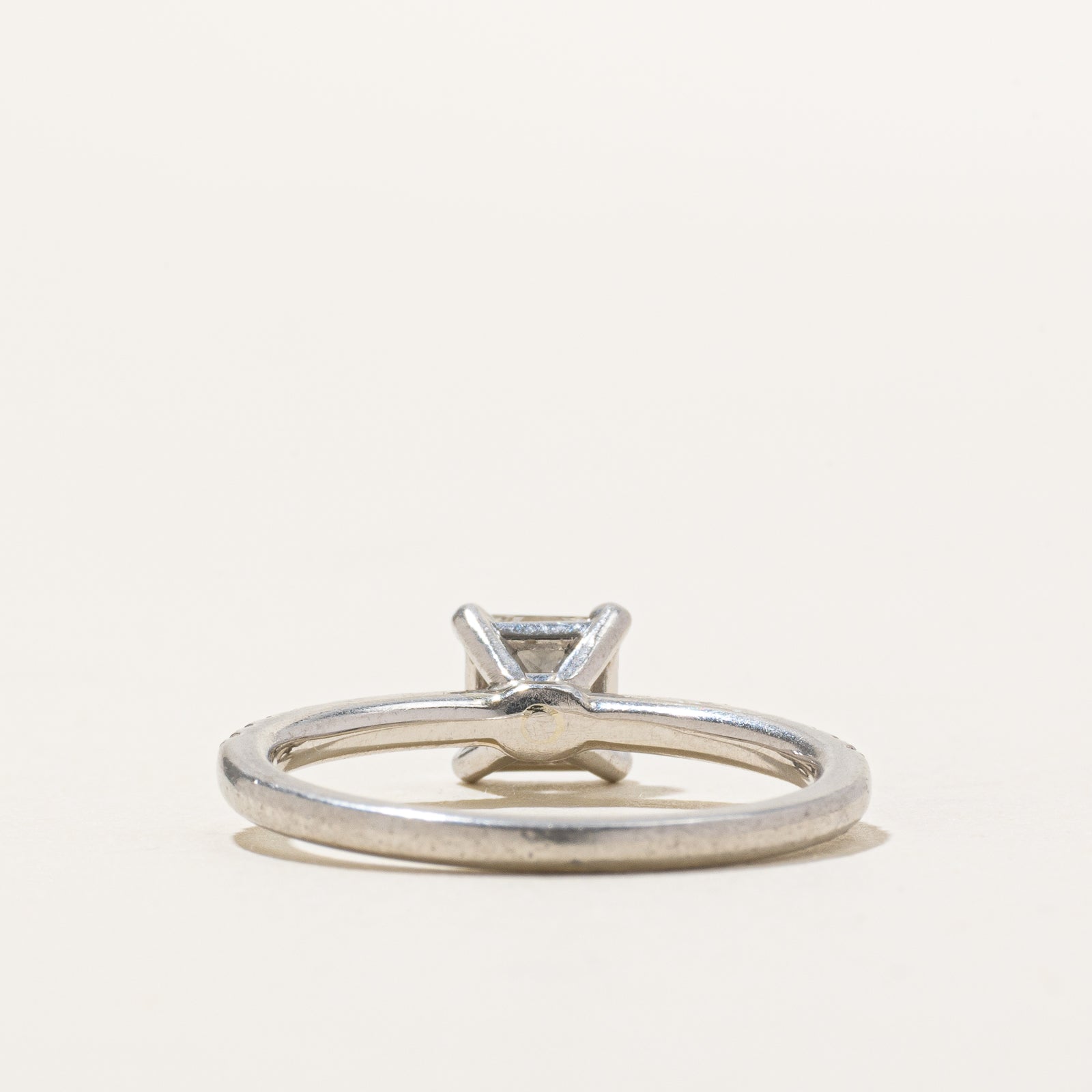 GIA Certified Princess Cut Diamond Engagement Ring | 0.99ctw VS1 F | SZ 7