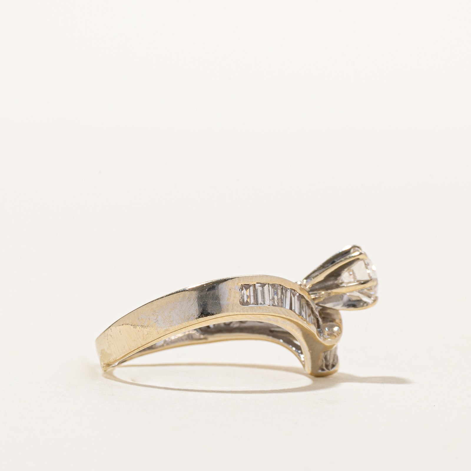 Diamond Chevron Engagement Ring | 0.72ctw | SZ 5