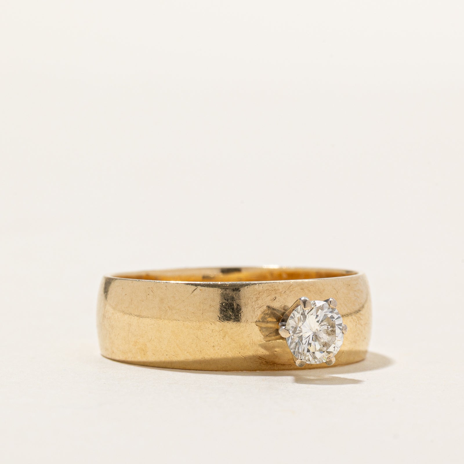 Solitaire High Set Diamond Band | 0.35ct | SZ 8.75