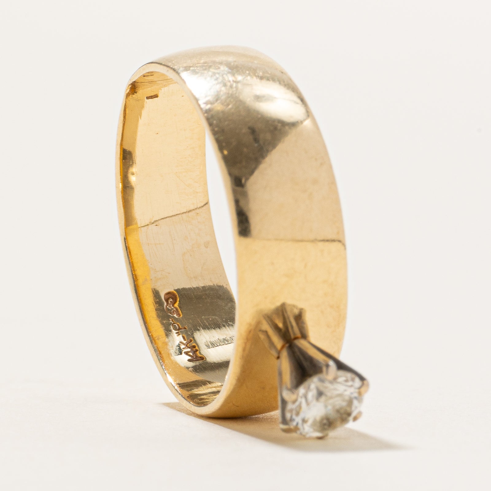 Solitaire High Set Diamond Band | 0.35ct | SZ 8.75