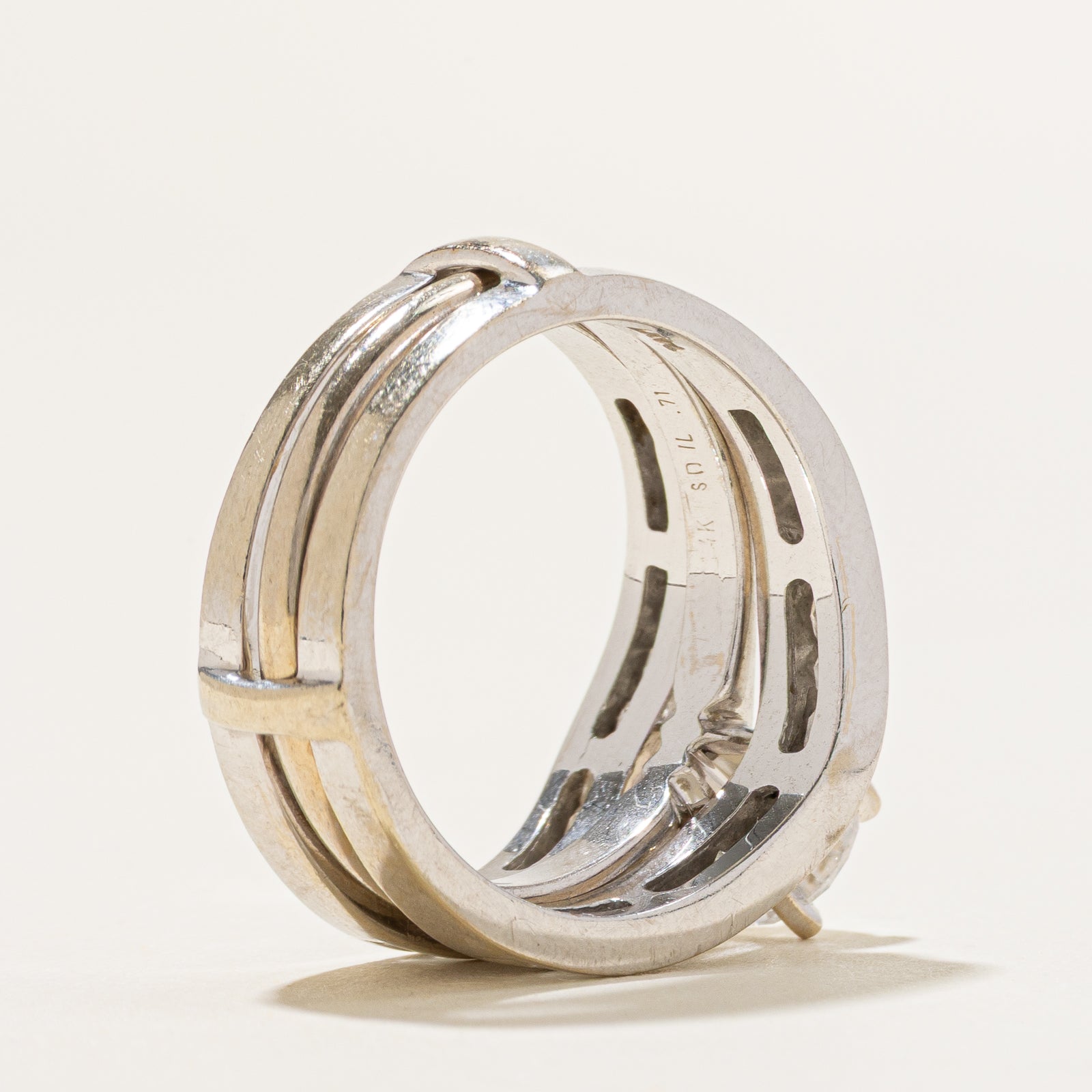 Round Brilliant Diamond Wedding Ring Set | 1.46ctw | SZ 7